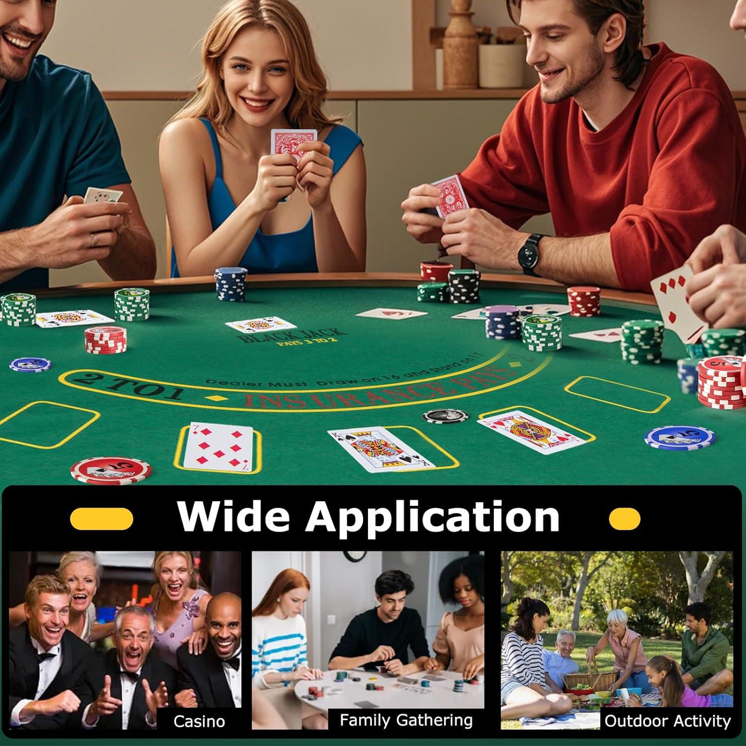 Juego de Póker Goplus 400 Fichas con Estuche y Accesorios