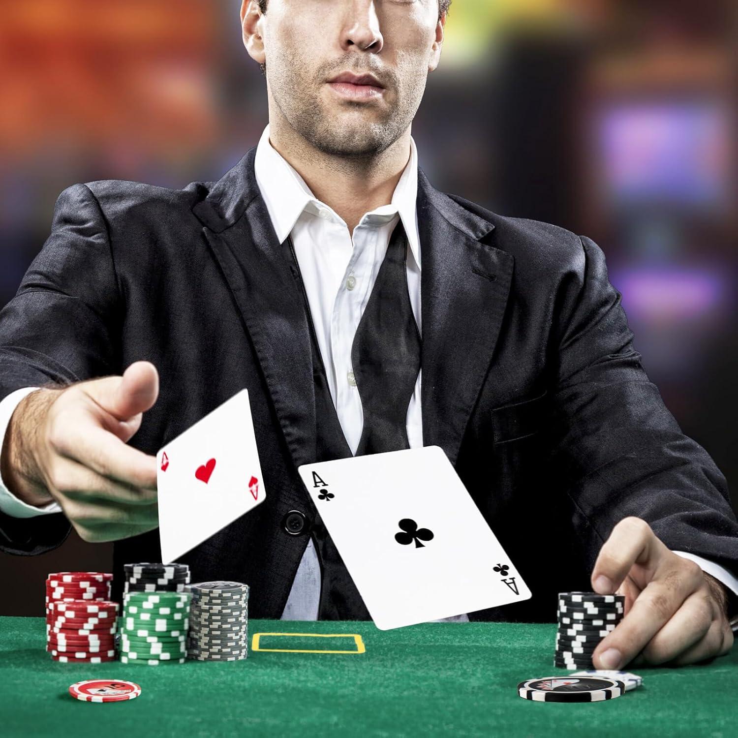 Juego de Póker Goplus 400 Fichas con Estuche y Accesorios