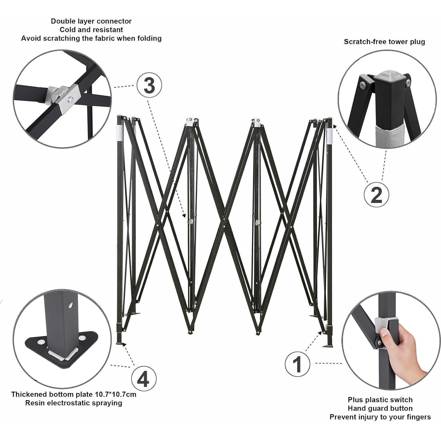 Tienda de campaña pop-up AMERICAN PHOENIX 10x15 m blanca