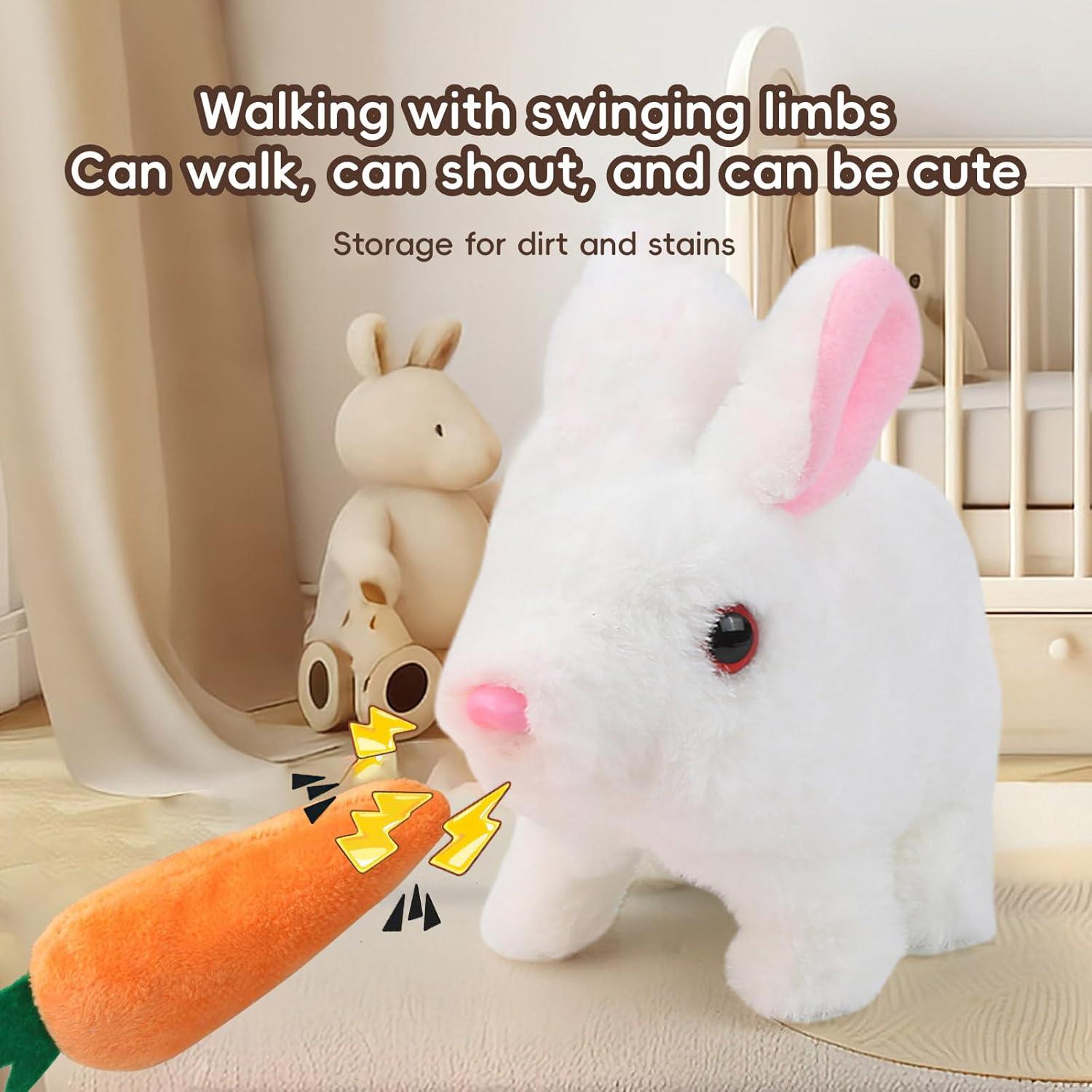 Conejo Interactivo Realista AMTHEBOSS Amarillo y Rosa