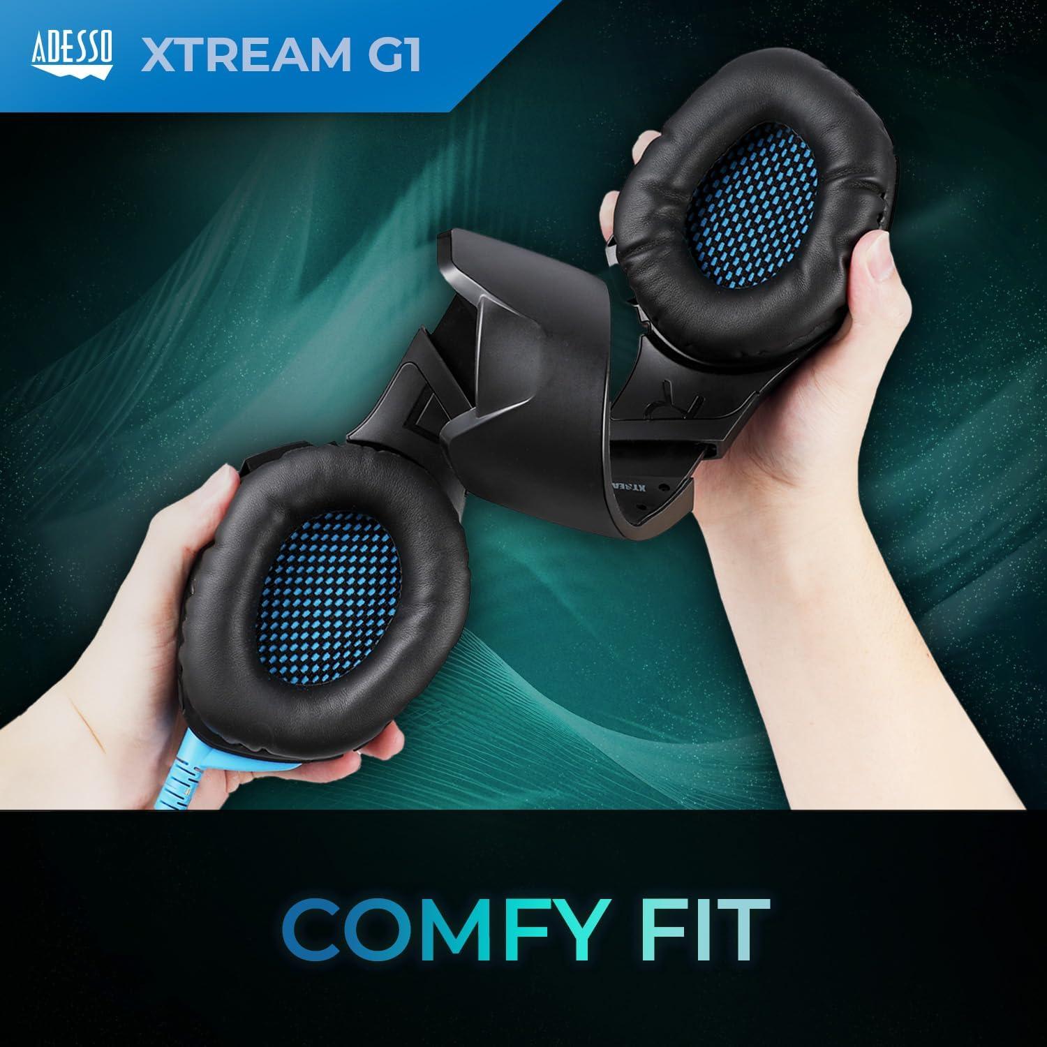 Auriculares Gaming Adesso Xtream G1 con Micrófono y LED