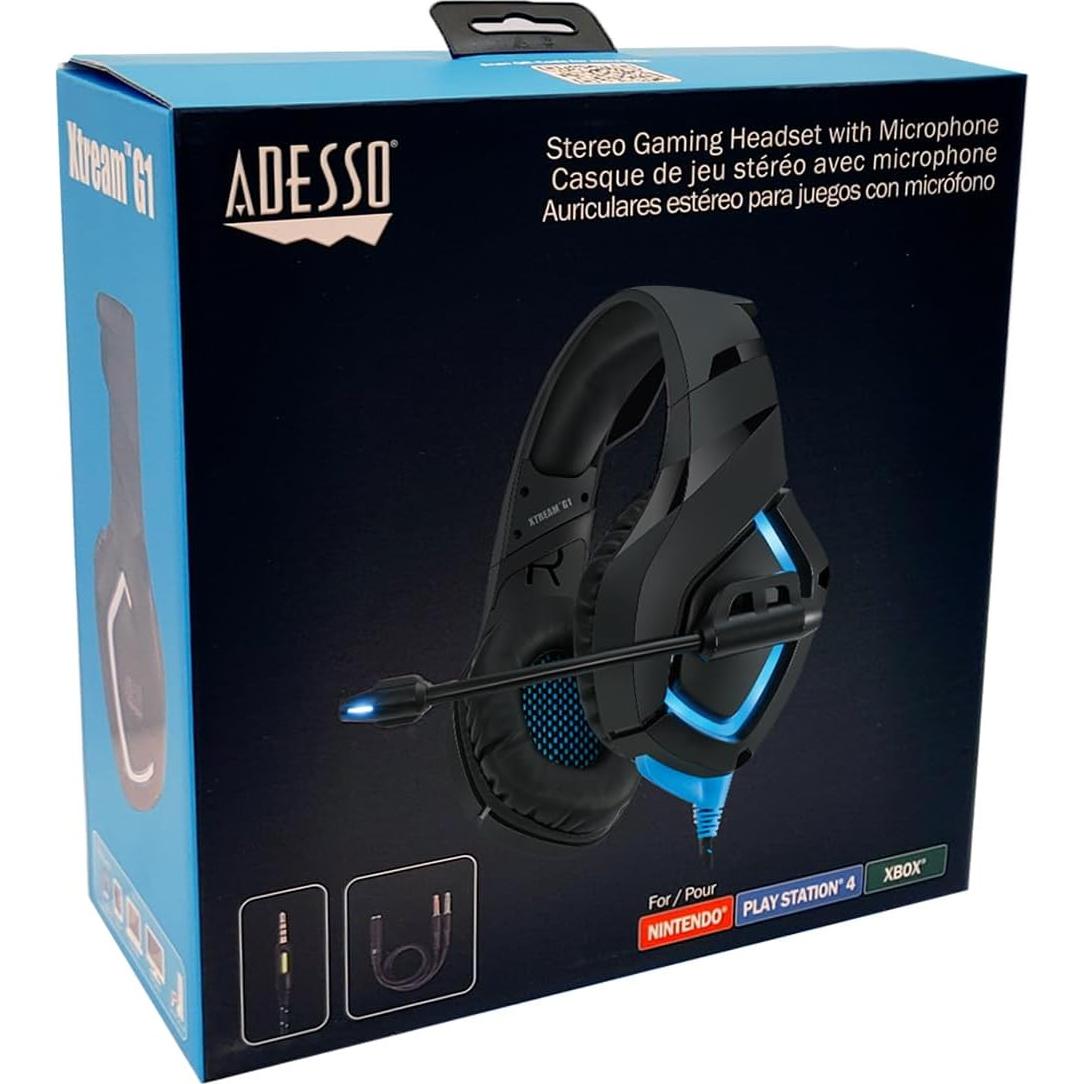 Auriculares Gaming Adesso Xtream G1 con Micrófono y LED