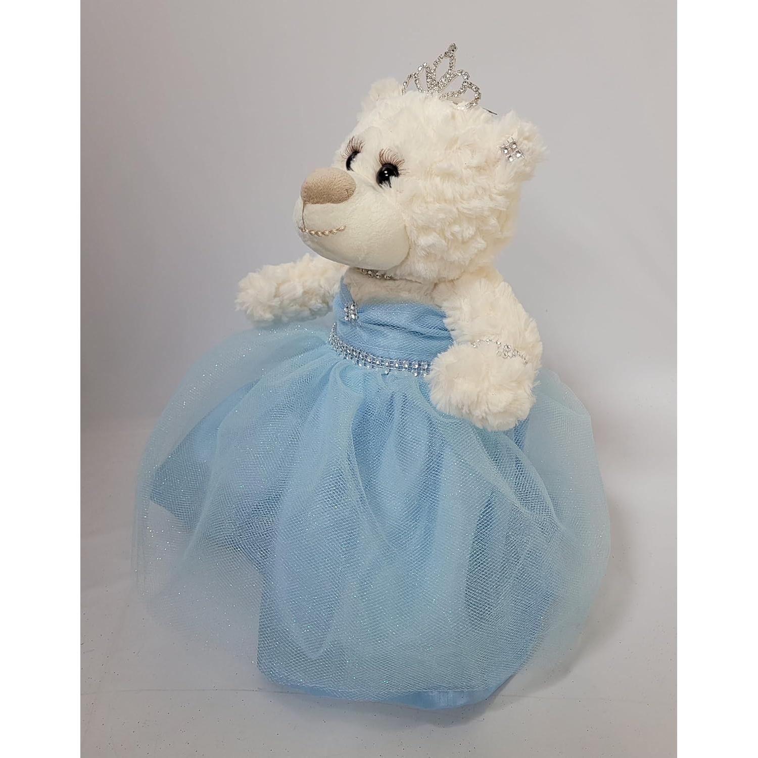 Oso de Peluche Quinceañera 30 cm Kinnex Azul Bebé
