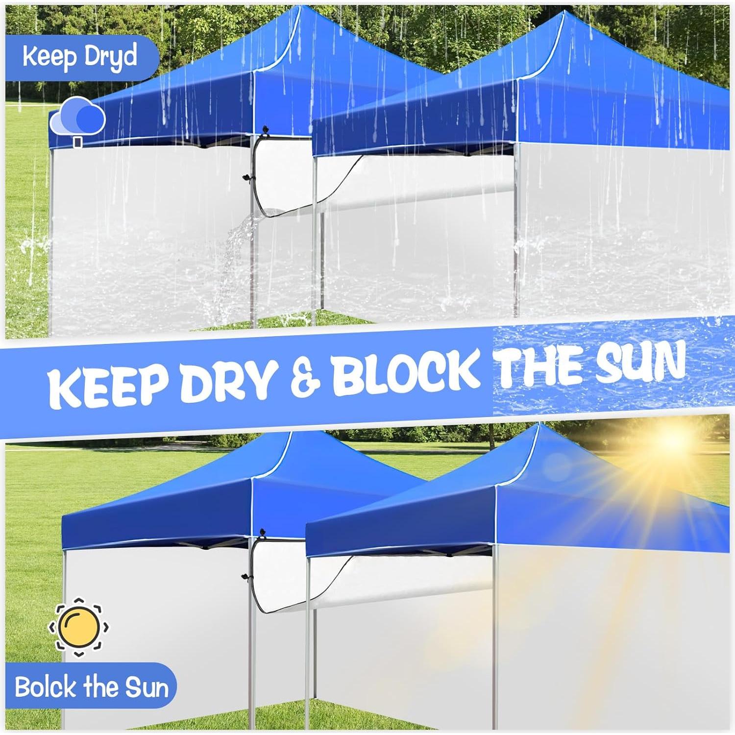 Canalones de Lluvia para Carpa Plegable HFYZZ 2 Pcs 304.8 cm