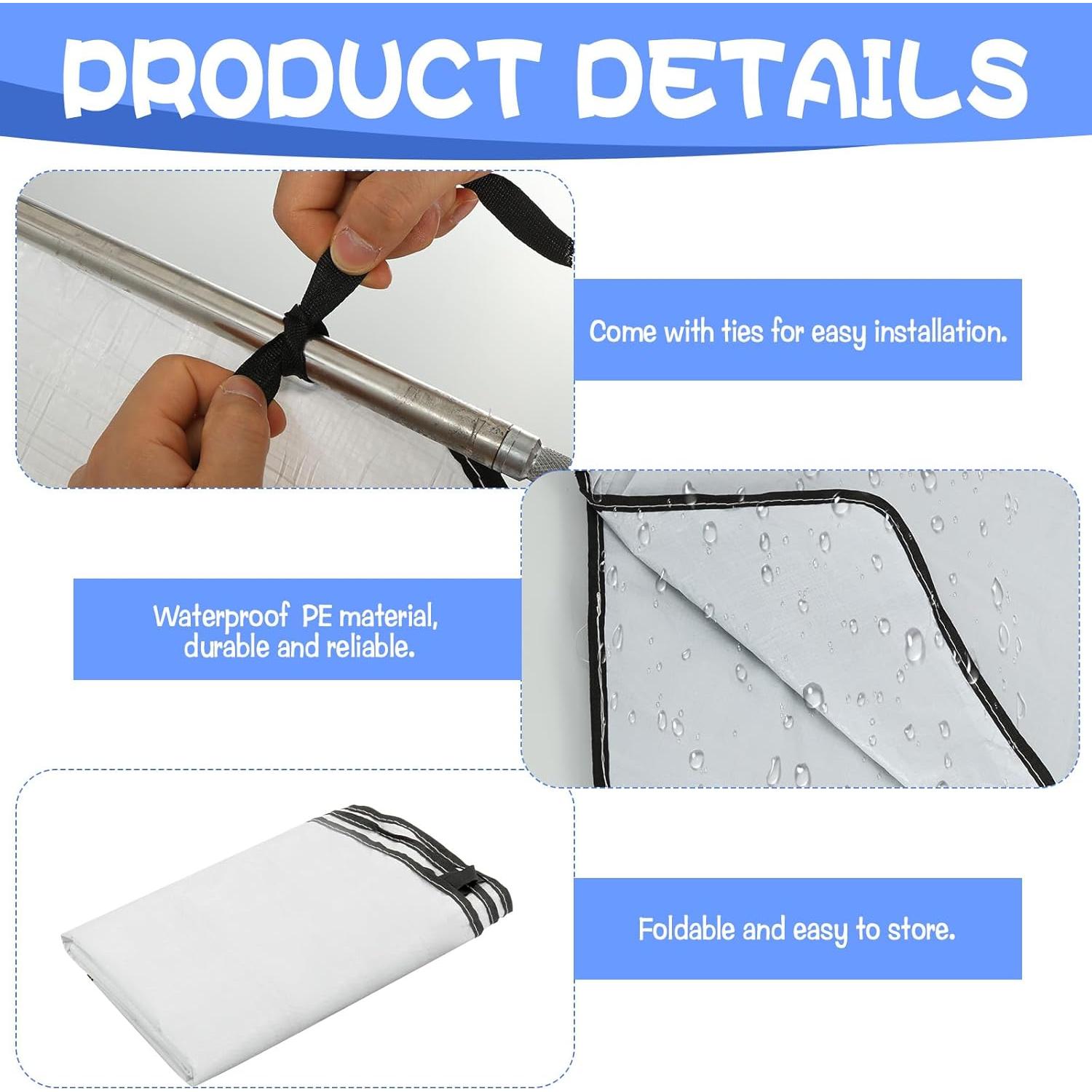 Canalones de Lluvia para Carpa Plegable HFYZZ 2 Pcs 304.8 cm