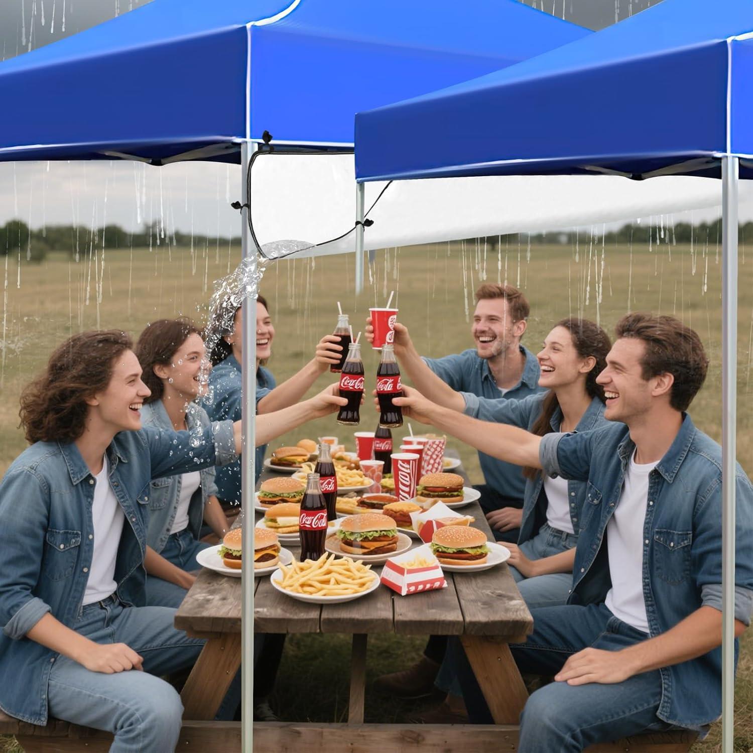 Canalones de Lluvia para Carpa Plegable HFYZZ 2 Pcs 304.8 cm