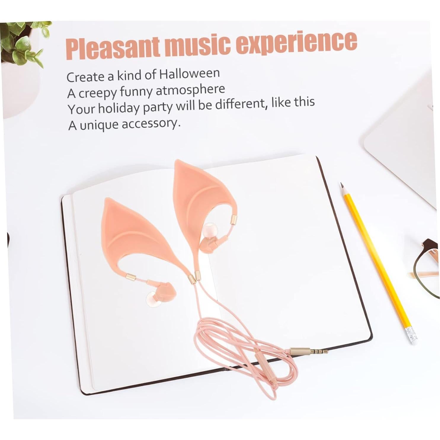 Auriculares con Cable Mikikit 2pcs con Micrófono Beige