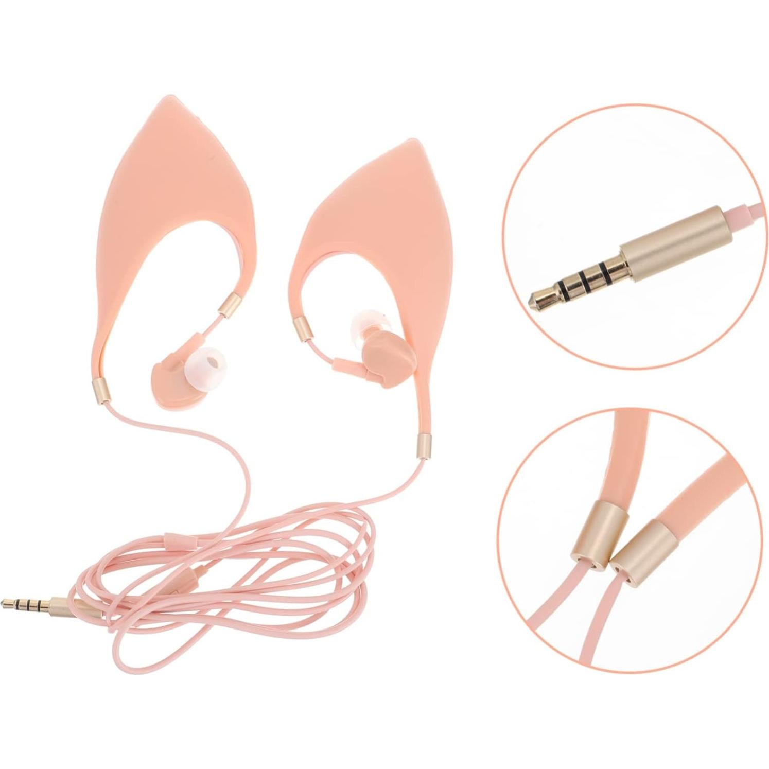 Auriculares con Cable Mikikit 2pcs con Micrófono Beige