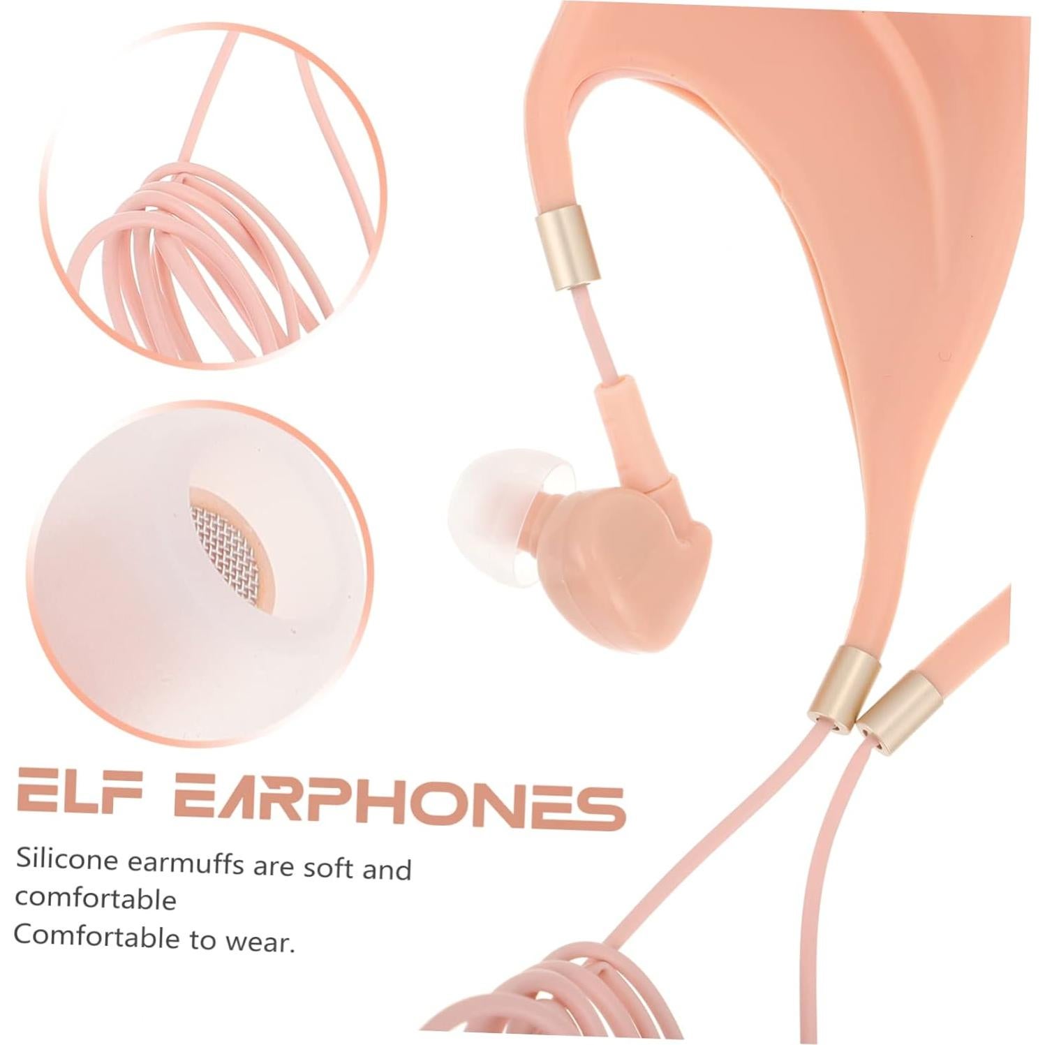 Auriculares con Cable Mikikit 2pcs con Micrófono Beige