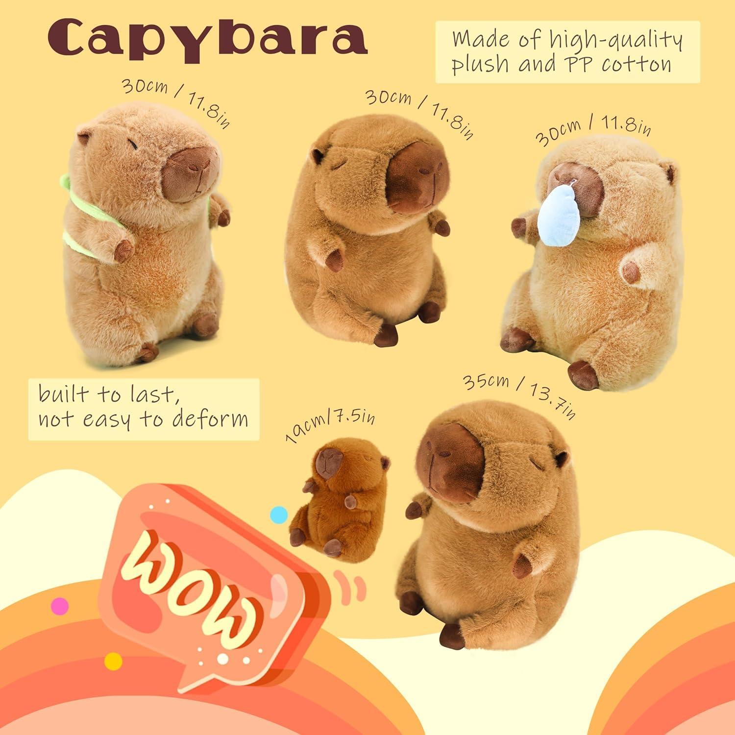 Peluche Capibara Marrón TXDRRA 30 cm Suave y Adorable