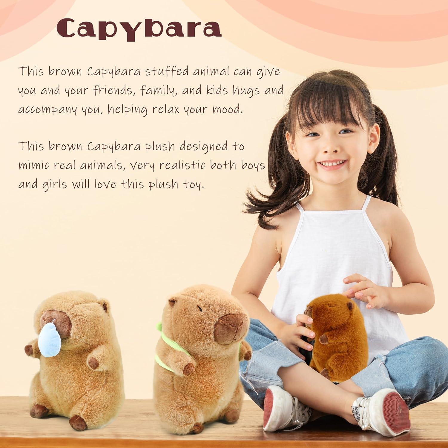 Peluche Capibara TXDRRA Marrón Suave 30 cm Regalo Niños
