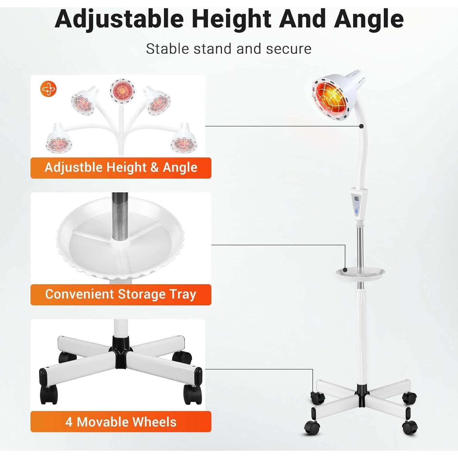 Lámpara Infrarroja Hoakya 275W Ajustable para Terapia