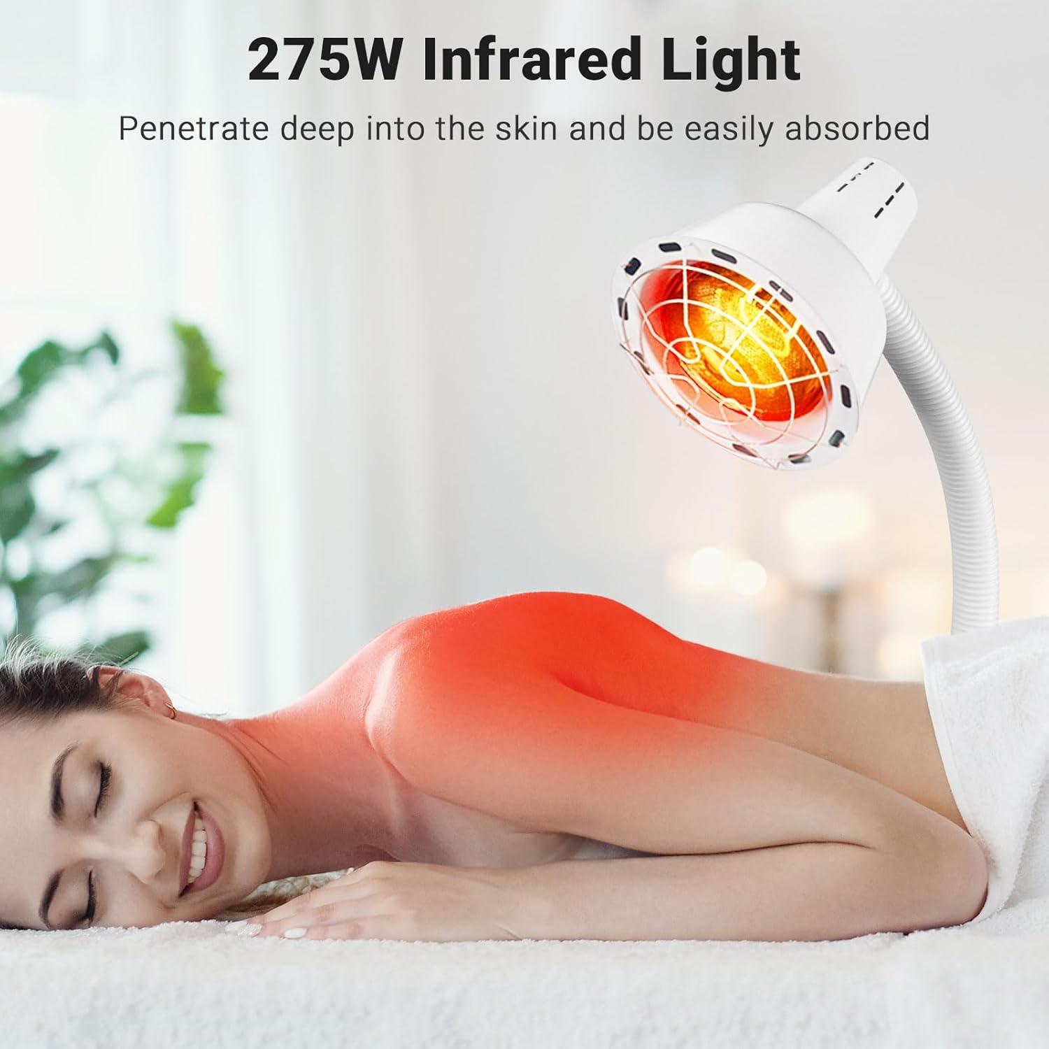 Lámpara Infrarroja Hoakya 275W Ajustable para Terapia