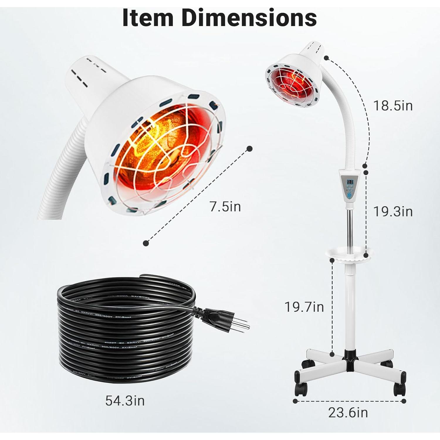Lámpara Infrarroja Hoakya 275W Ajustable para Terapia