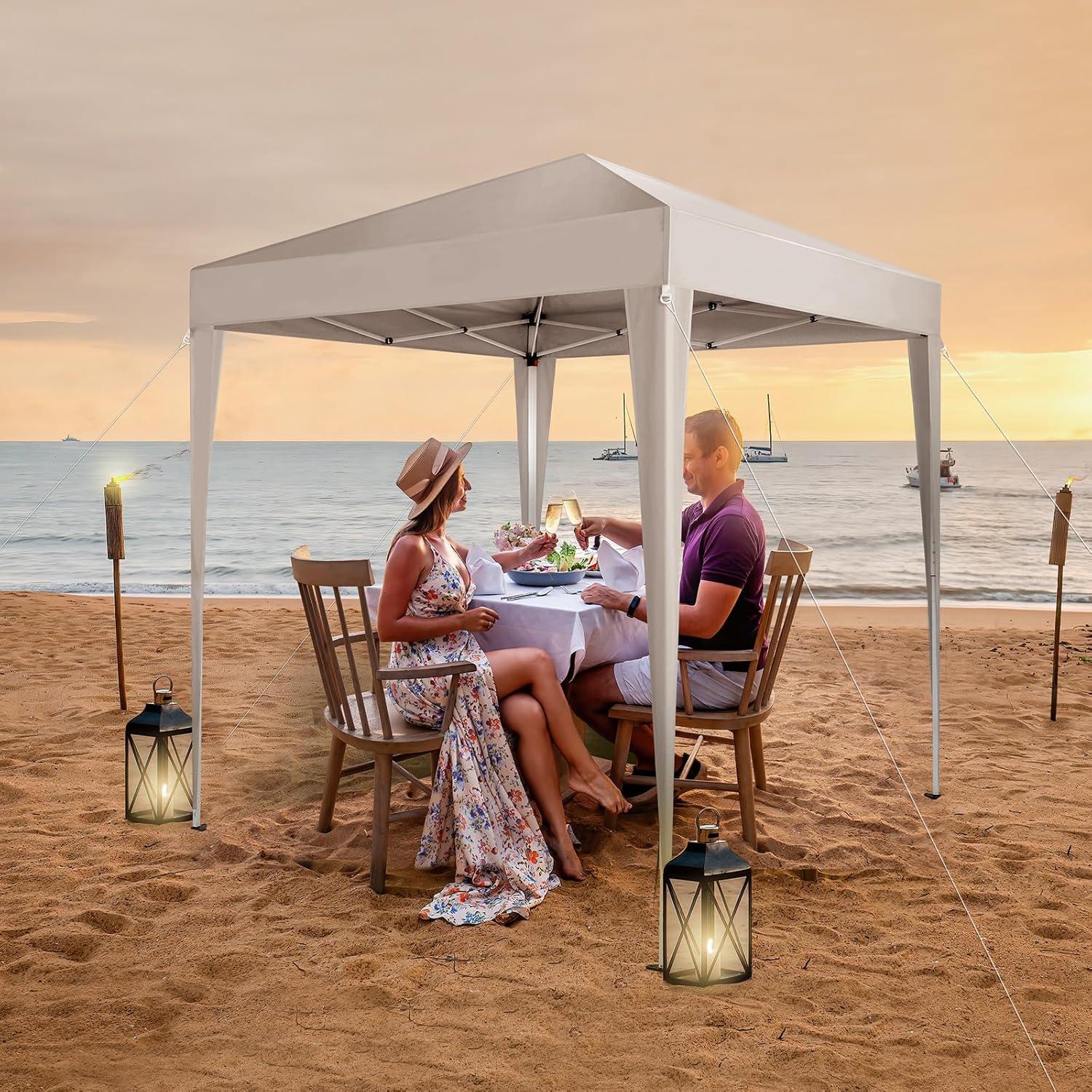 Carpa Pop Up 2x2m ANTSKU Blanca Impermeable con Bolsa