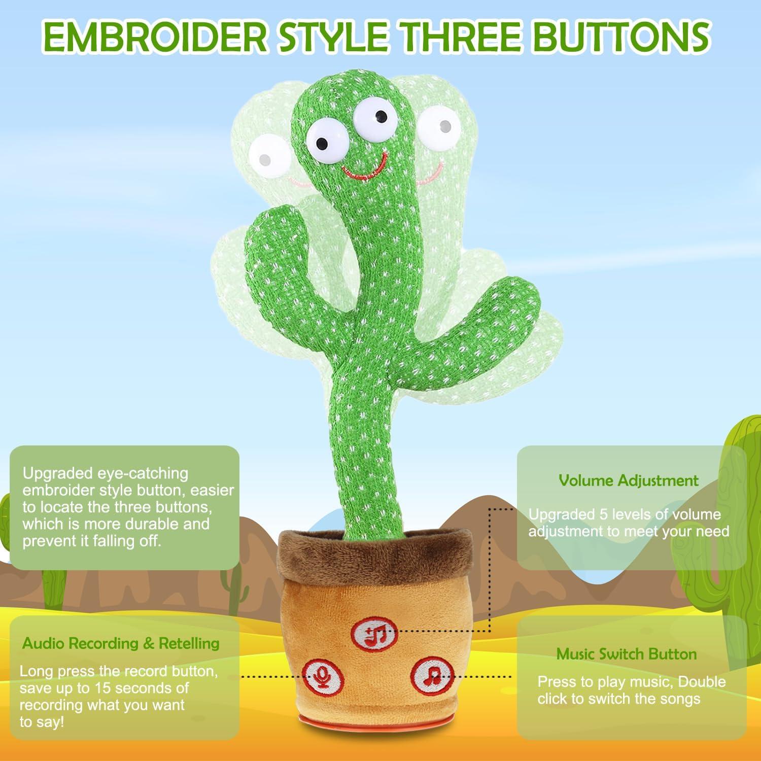 Cactus Bailarín Qwifyu Juguete Hablador con 120 Canciones