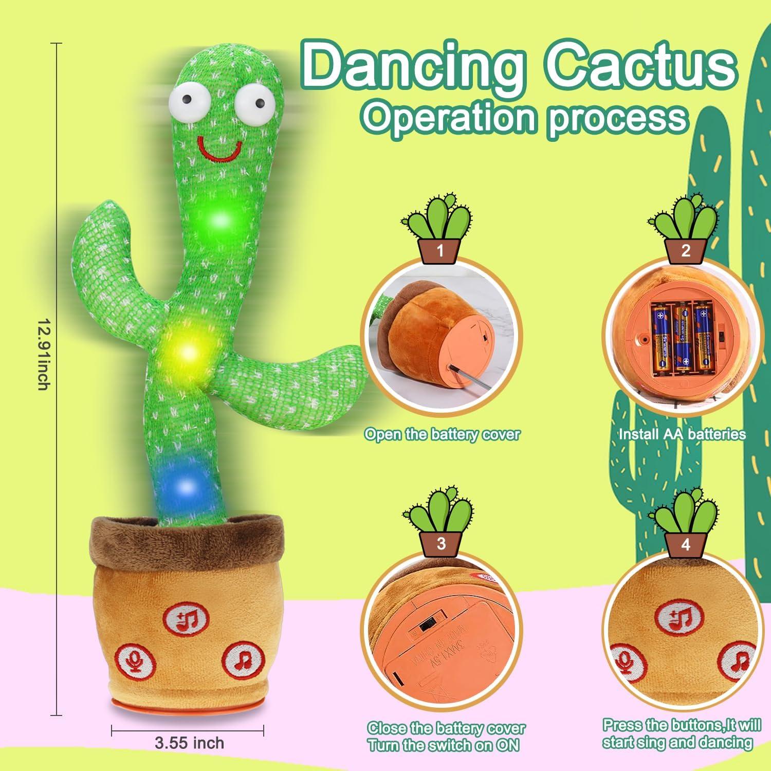 Cactus Bailarín Qwifyu Juguete Hablador con 120 Canciones