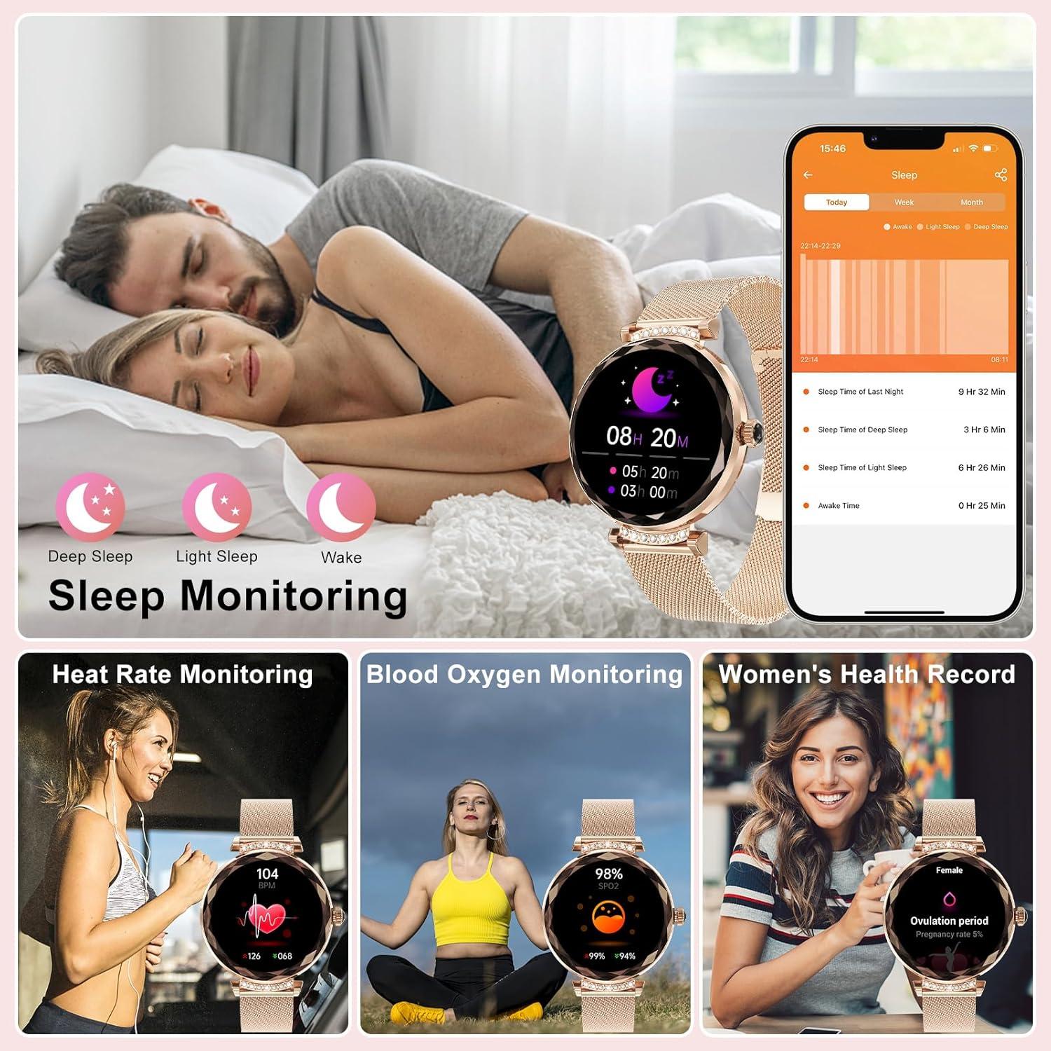 Reloj Inteligente Niolina Oro Rosa 1.19" AMOLED IP68