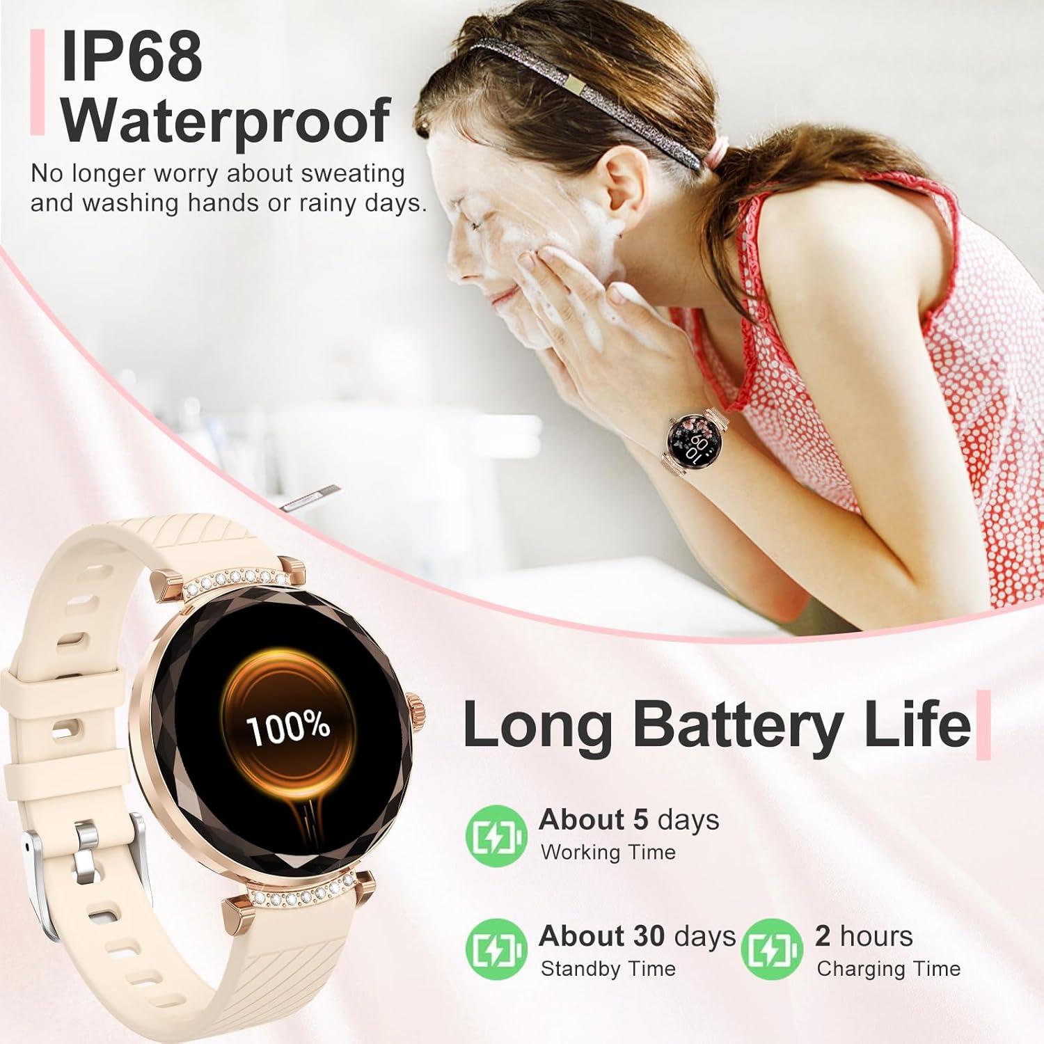 Reloj Inteligente Niolina Oro Rosa 1.19" AMOLED IP68