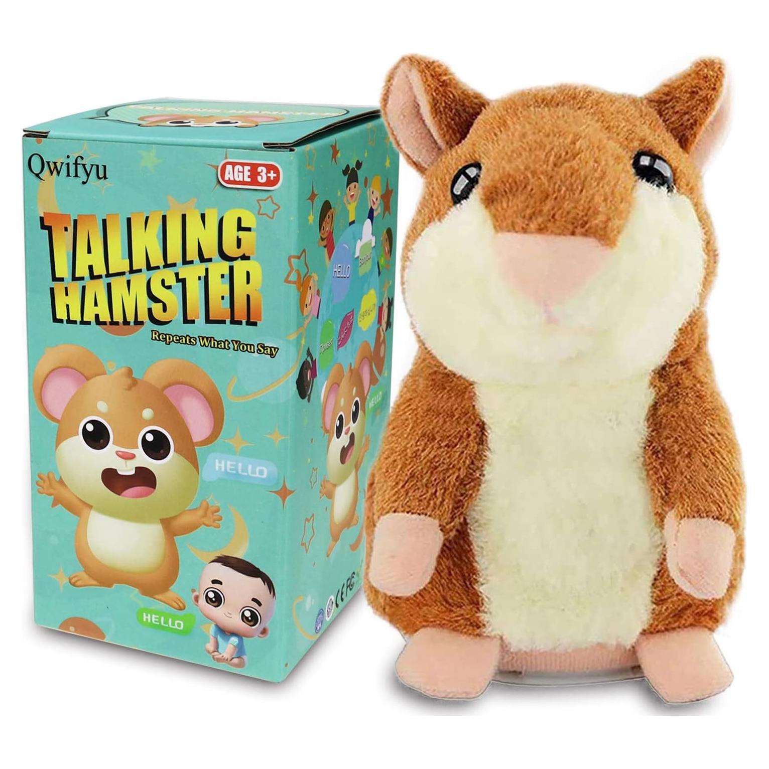 Hámster Hablante Qwifyu Interactivo Repite Voz 8,89x9,91cm