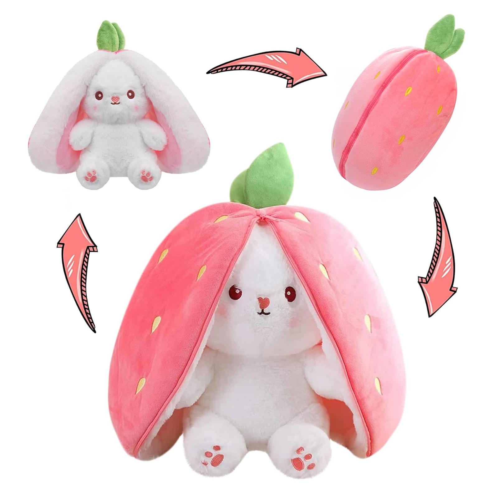 MIAODAM Conejo de Peluche 34.8 cm Almohada Kawaii