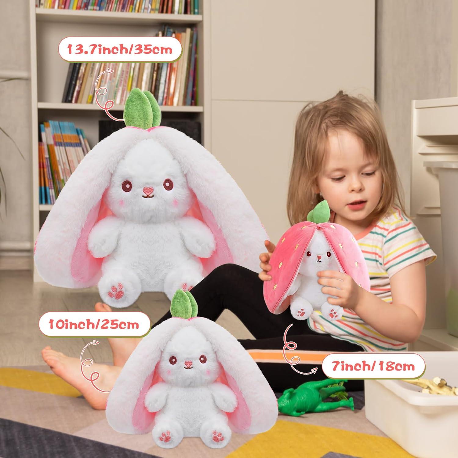 MIAODAM Conejo de Peluche 34.8 cm Almohada Kawaii