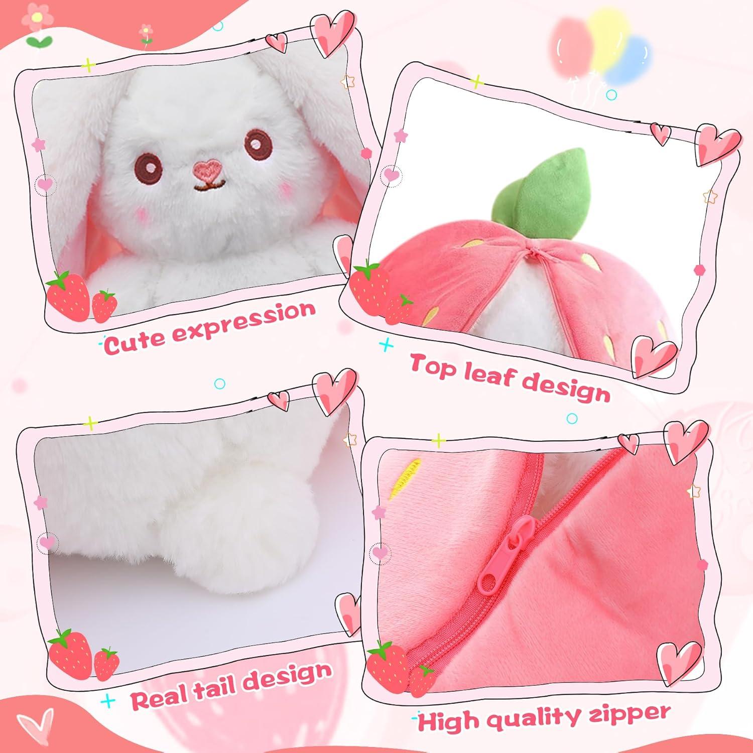 MIAODAM Conejo de Peluche 34.8 cm Almohada Kawaii