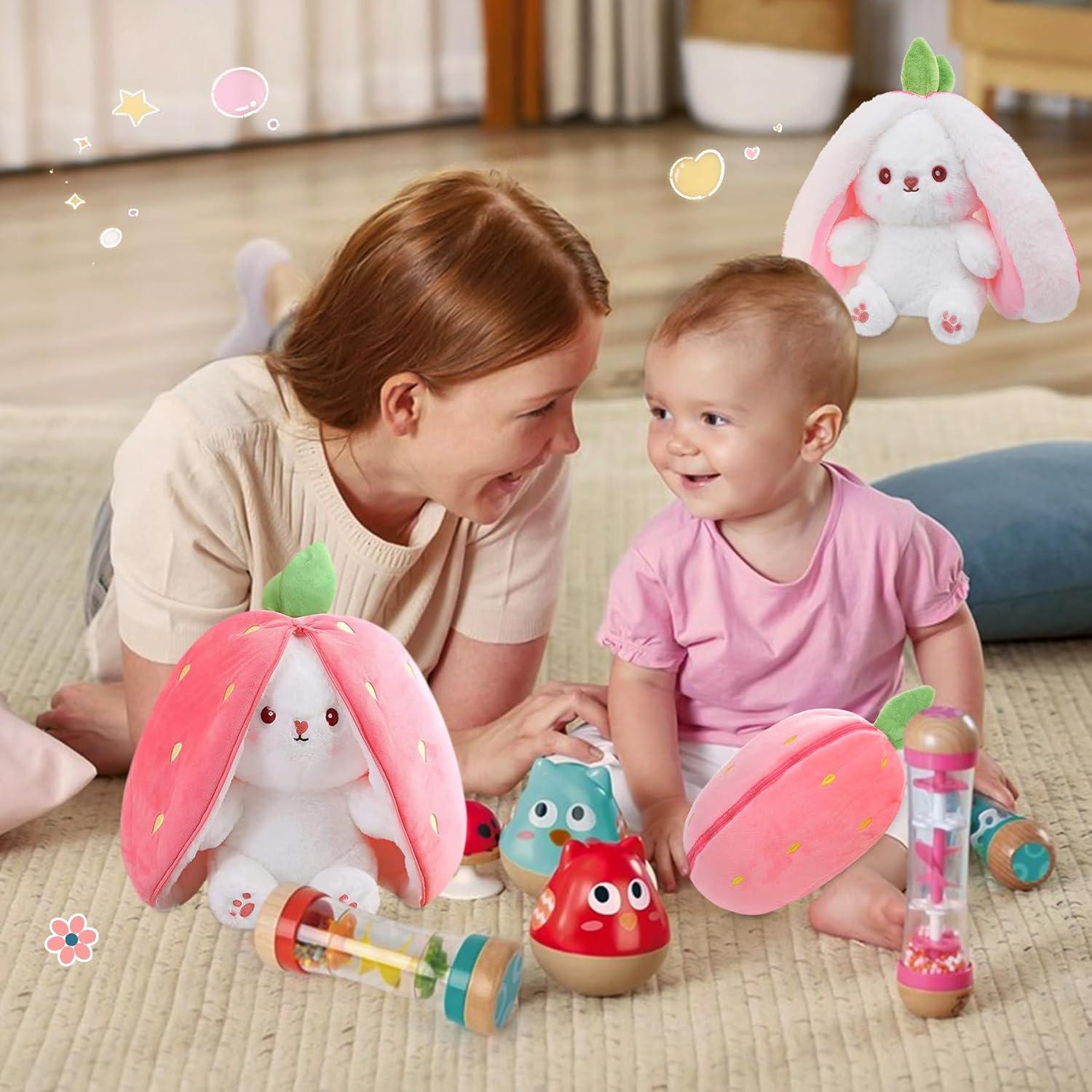 MIAODAM Conejo de Peluche 34.8 cm Almohada Kawaii