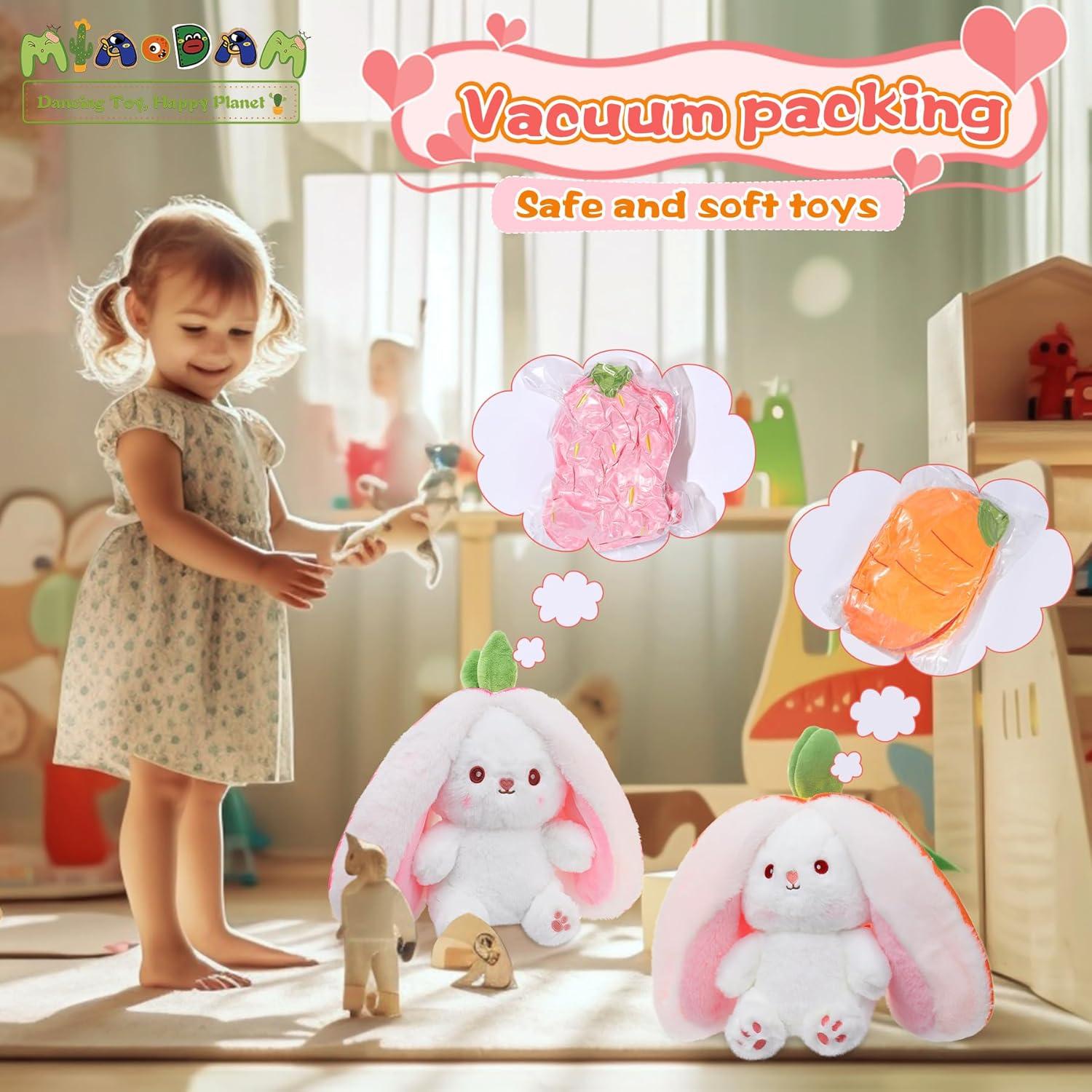 MIAODAM Conejo de Peluche Suave 17.78 cm Almohada Kawaii