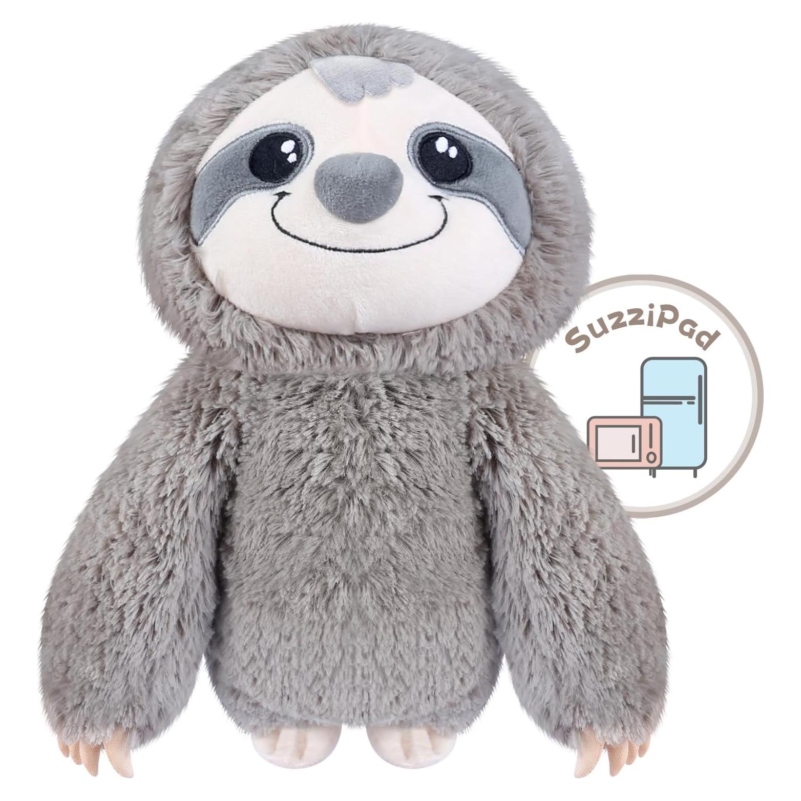SuzziPad Perezoso Calentable 27.9 cm Alivio Ansiedad Gris