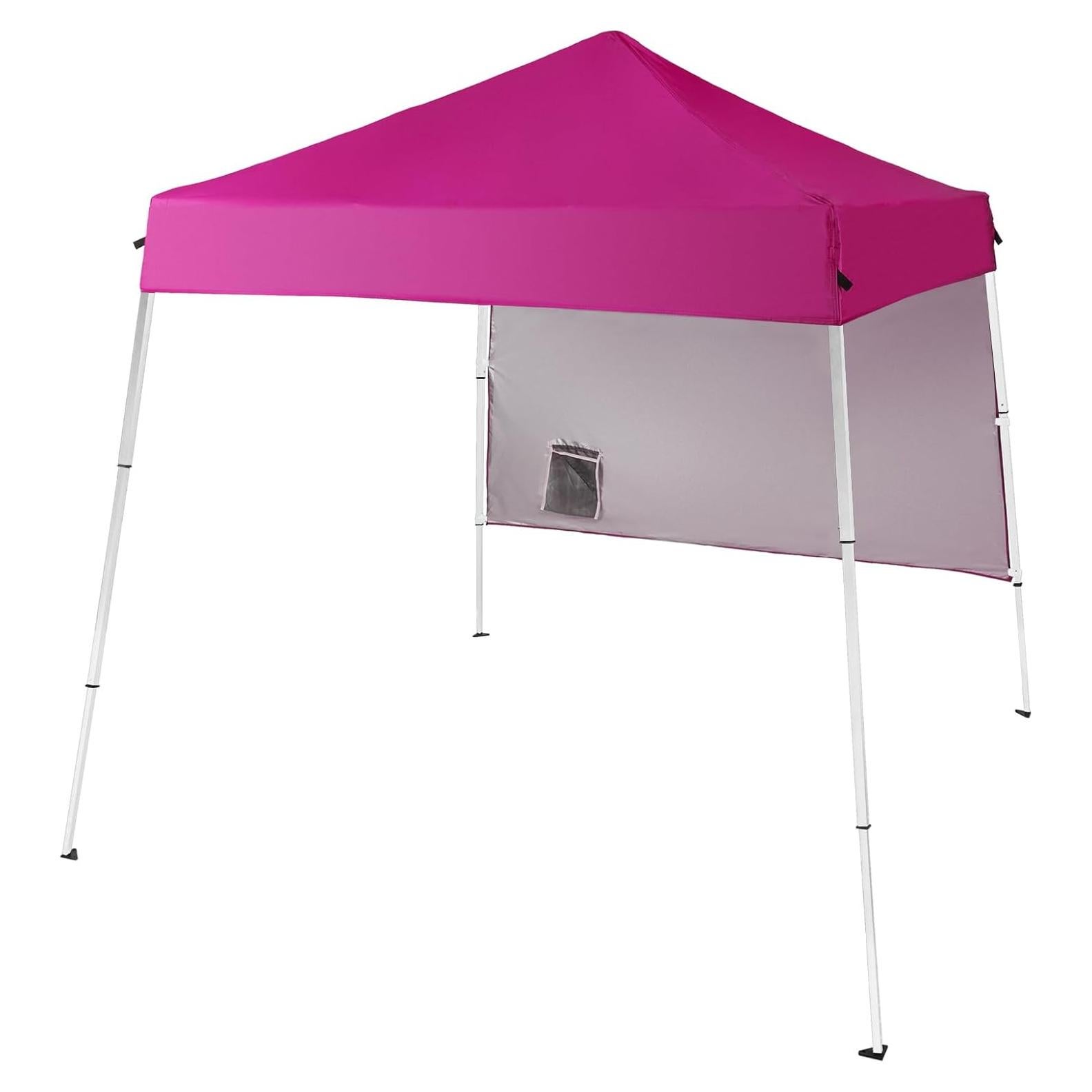 Carpa Plegable 6x6 m MELOSHM con 1 Pared Lateral Rosa