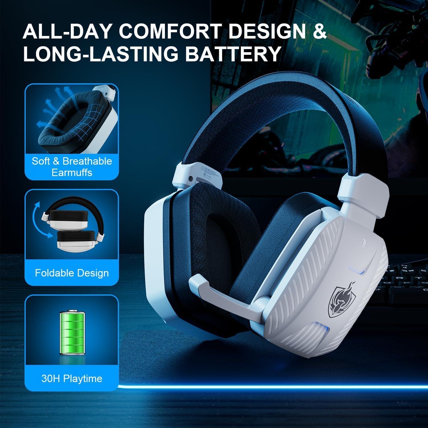 Auriculares Inalámbricos YOTMS Q2 Gamer 7.1 Sonido Surround