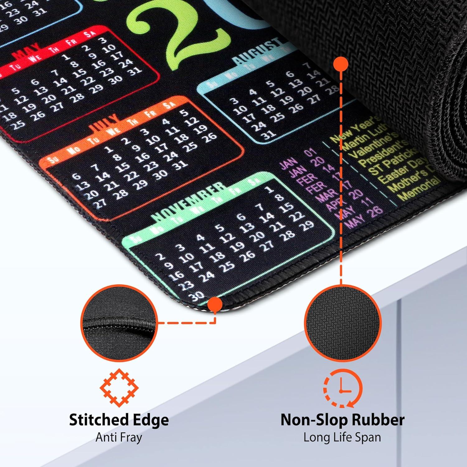 Alfombrilla de Ratón BPTAKOO Calendario 2025 Antideslizante