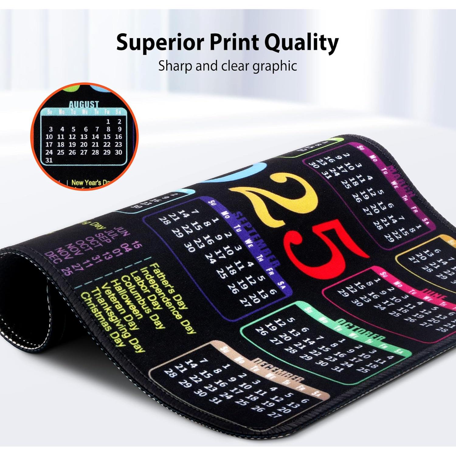 Alfombrilla de Ratón BPTAKOO Calendario 2025 Antideslizante