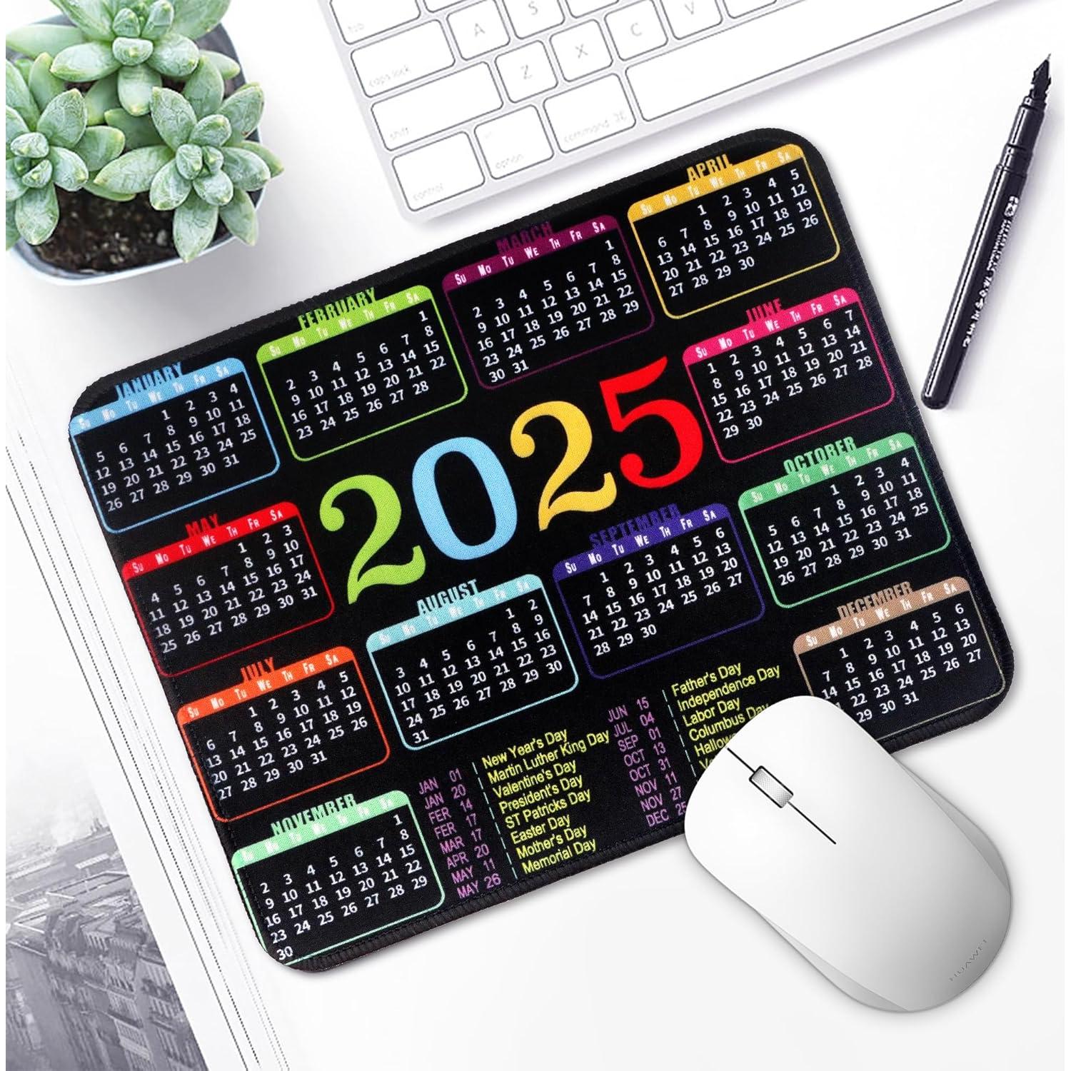 Alfombrilla de Ratón BPTAKOO Calendario 2025 Antideslizante