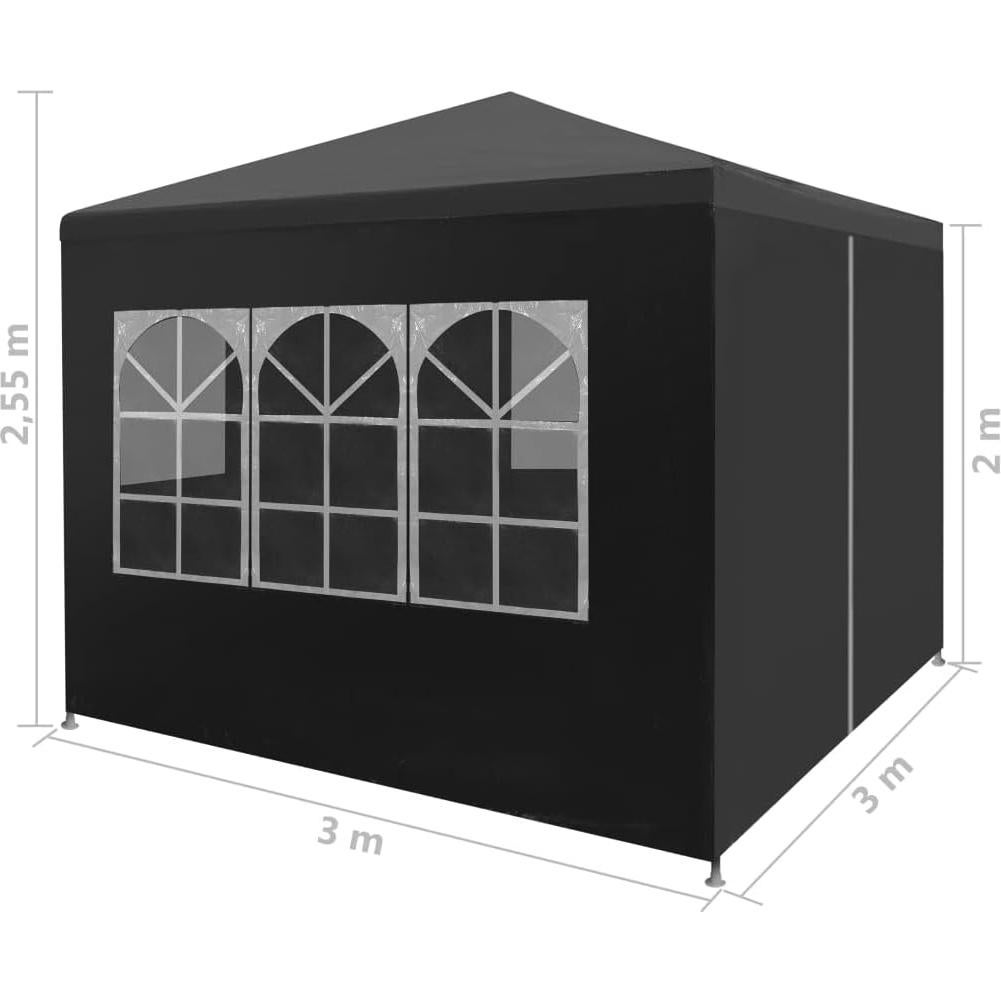 Carpa de Fiesta MOBCANT 3x3m Antracita Impermeable
