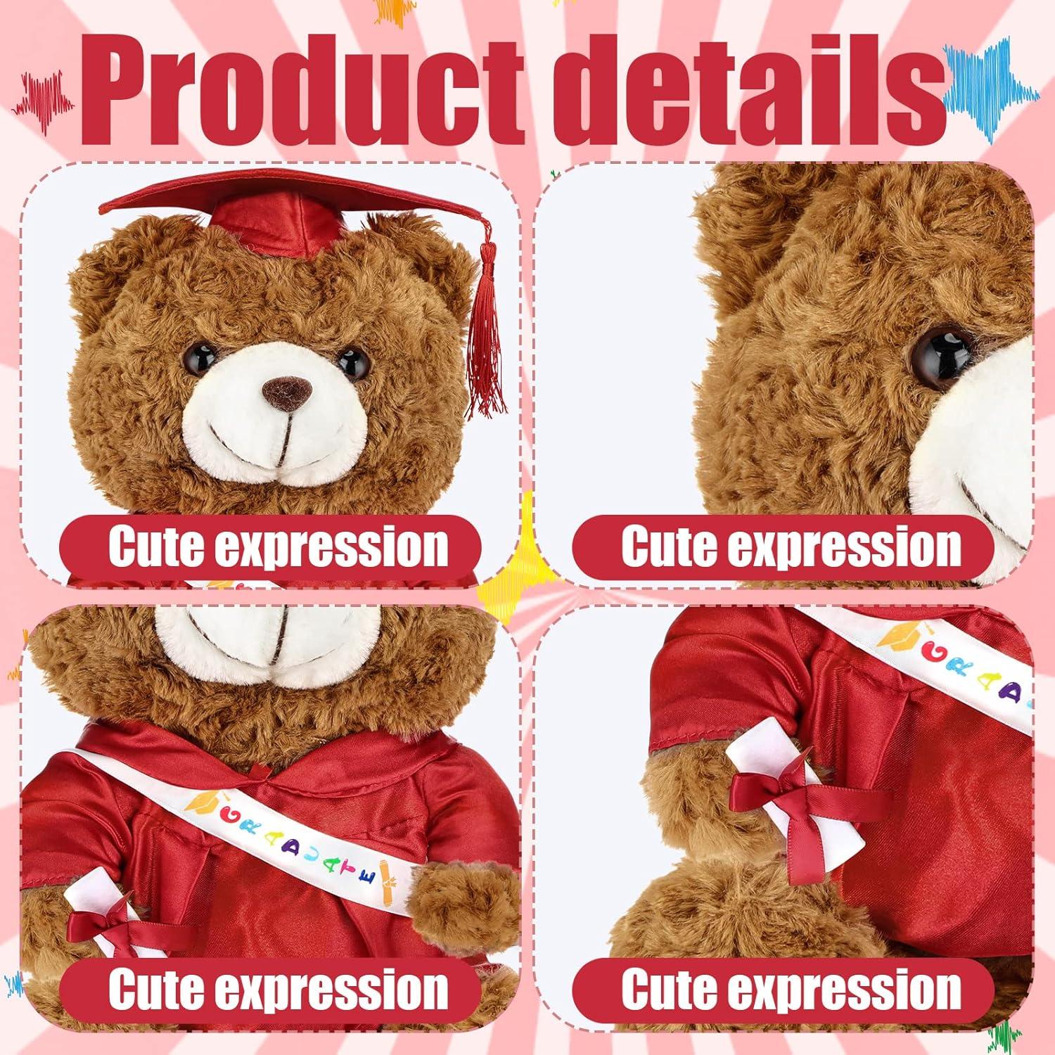 Oso de Graduación 2024 Hollowfly 22.86 cm Toga y Diploma