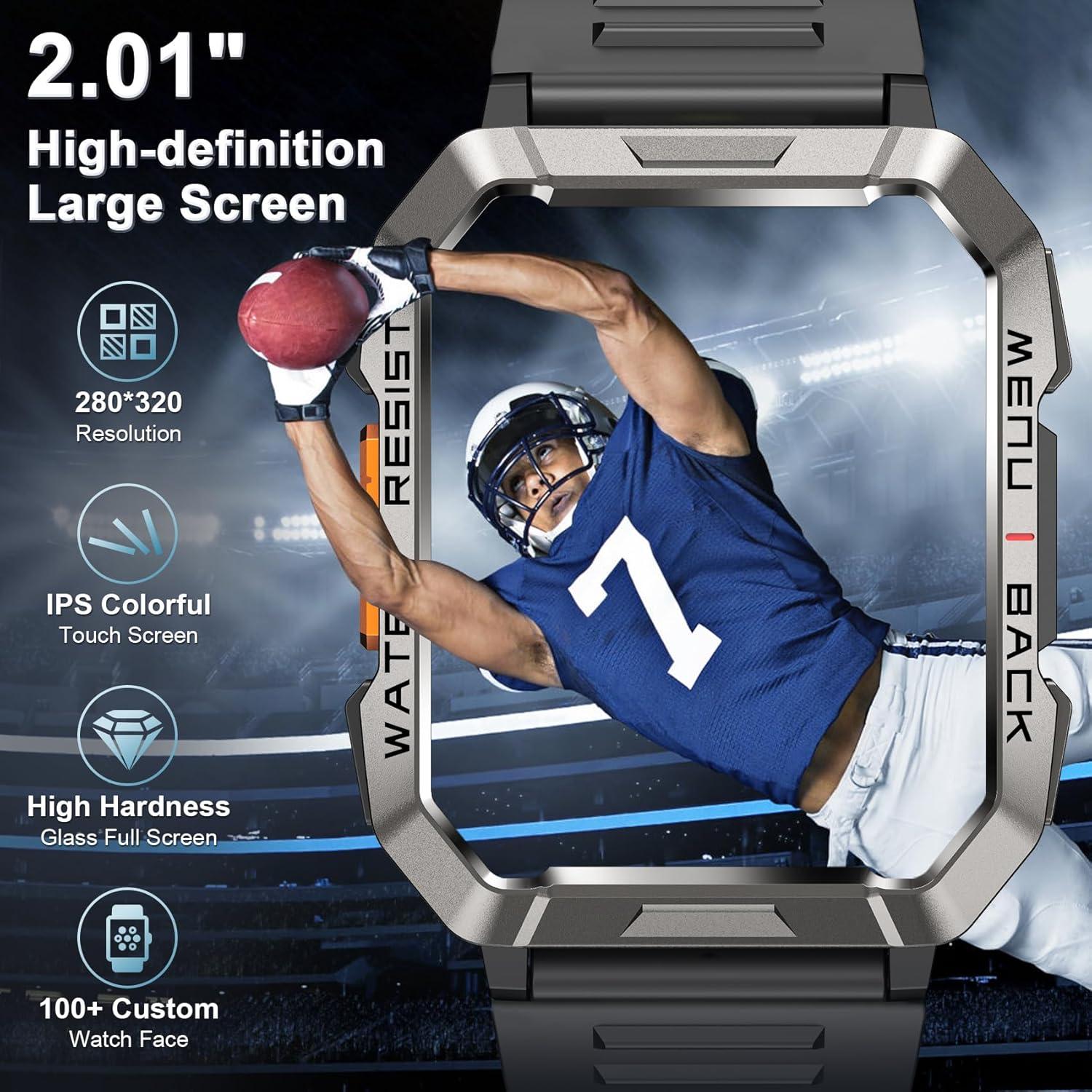 Reloj Inteligente Blackview W60 Militar con Linterna y 100 Días