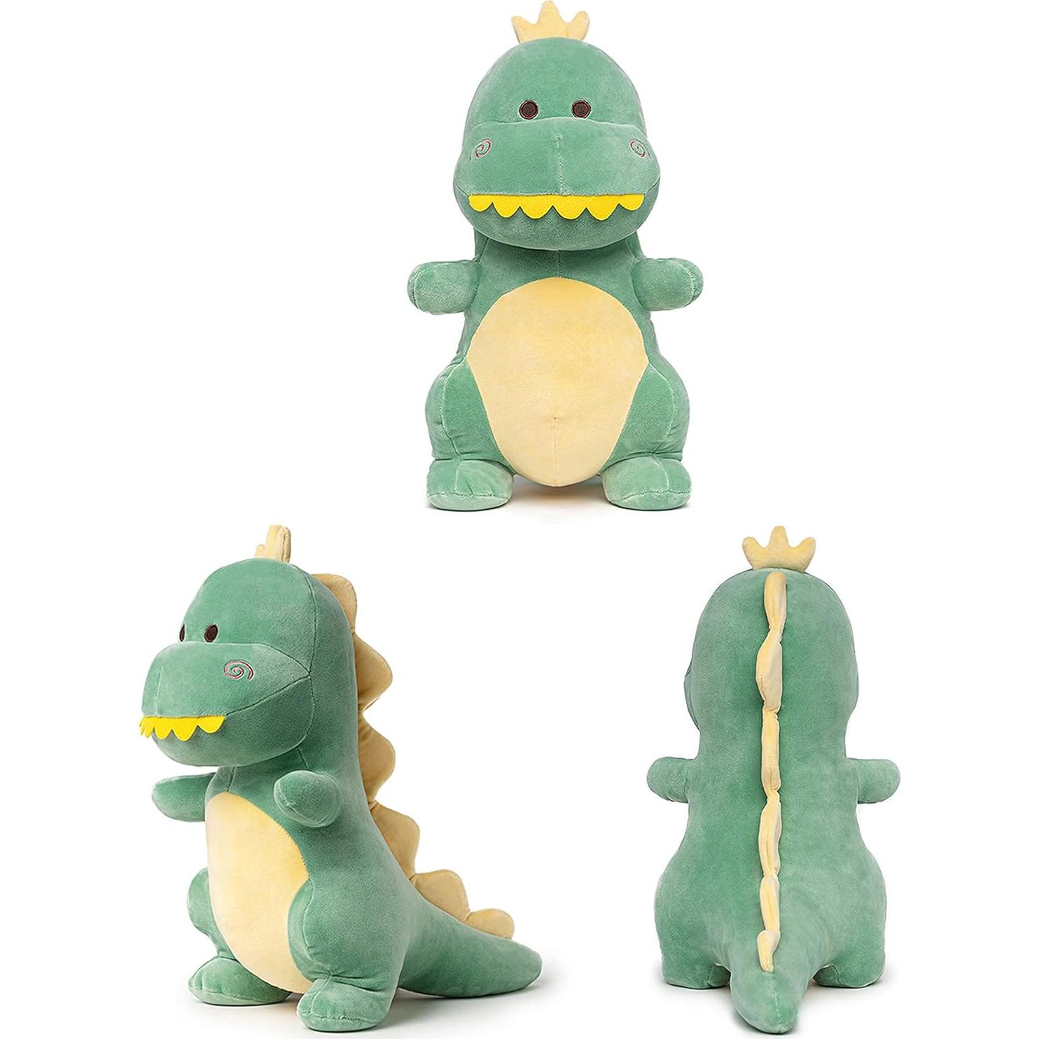 Dinosaurio de Peluche Adorlynetty 30 cm Verde Suave