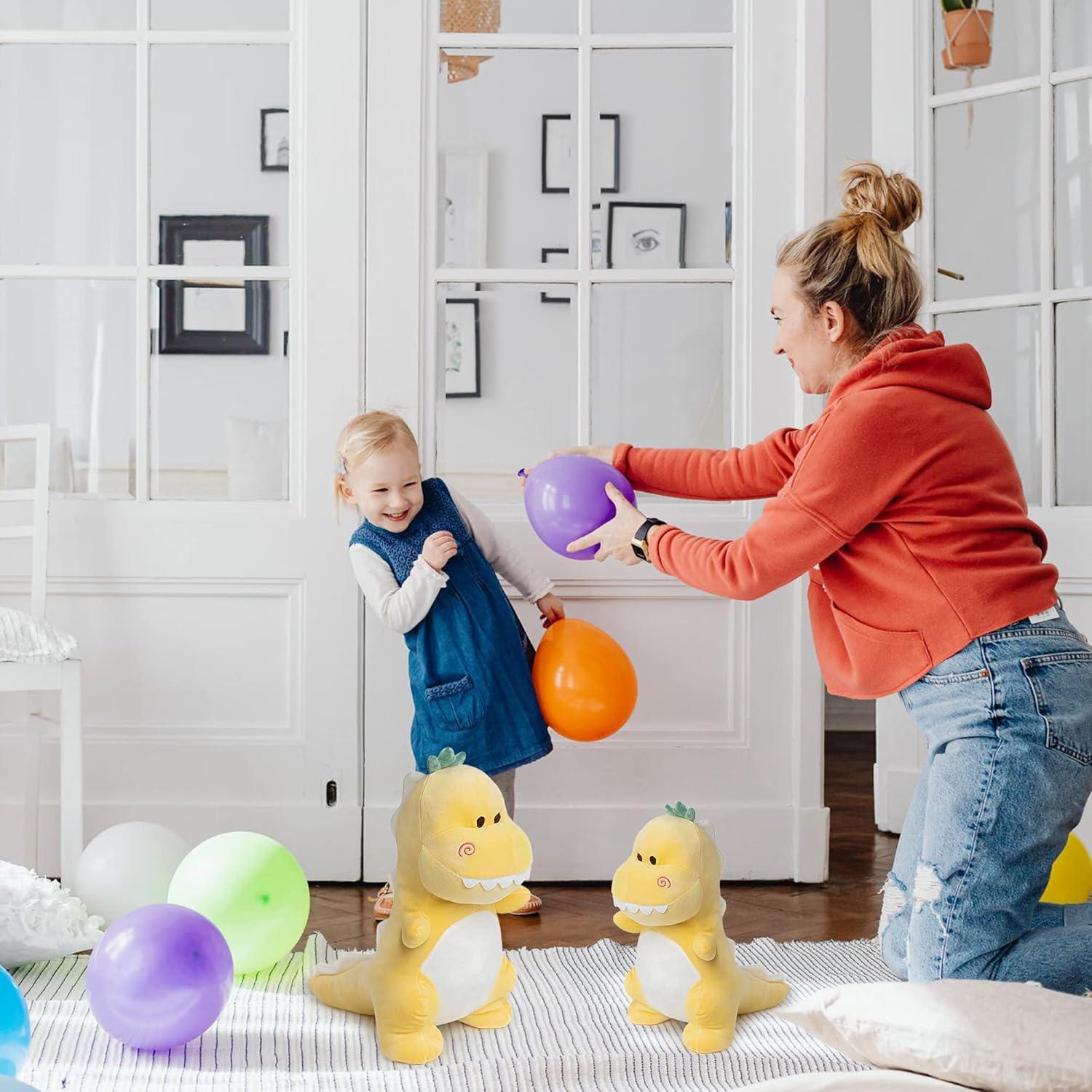 Dinosaurio de Peluche Amarillo Adorlynetty 40 cm T-Rex Lindo