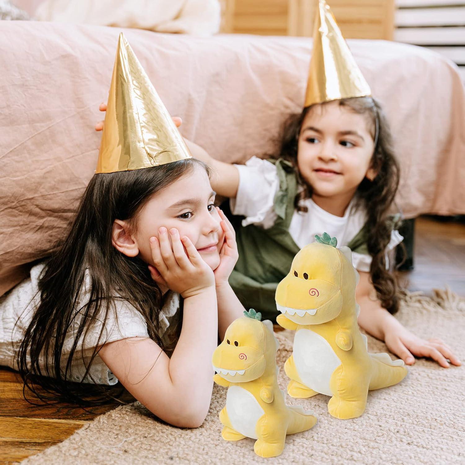 Dinosaurio de Peluche Amarillo Adorlynetty 40 cm T-Rex Lindo