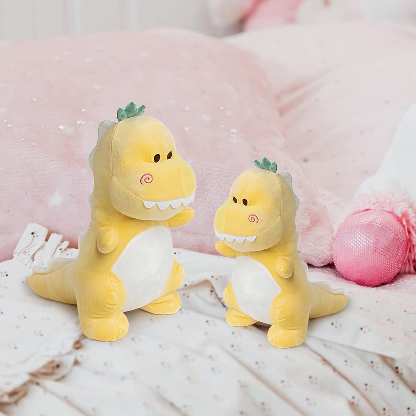 Dinosaurio de Peluche Amarillo Adorlynetty 40 cm T-Rex Lindo
