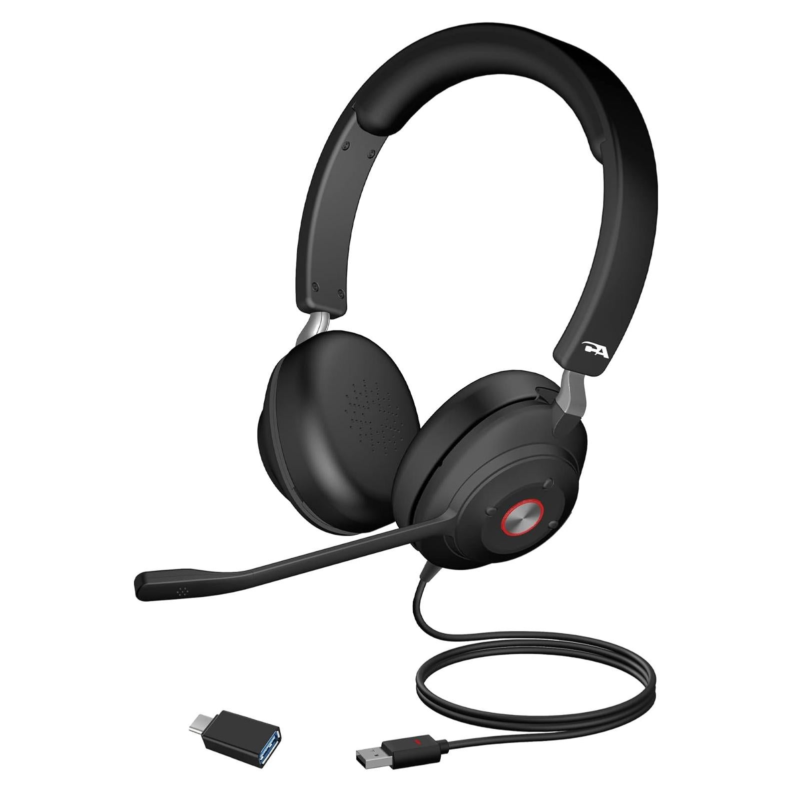 Auriculares USB Cyber Acoustics HS-2000 con micrófono y cancelación de ruido