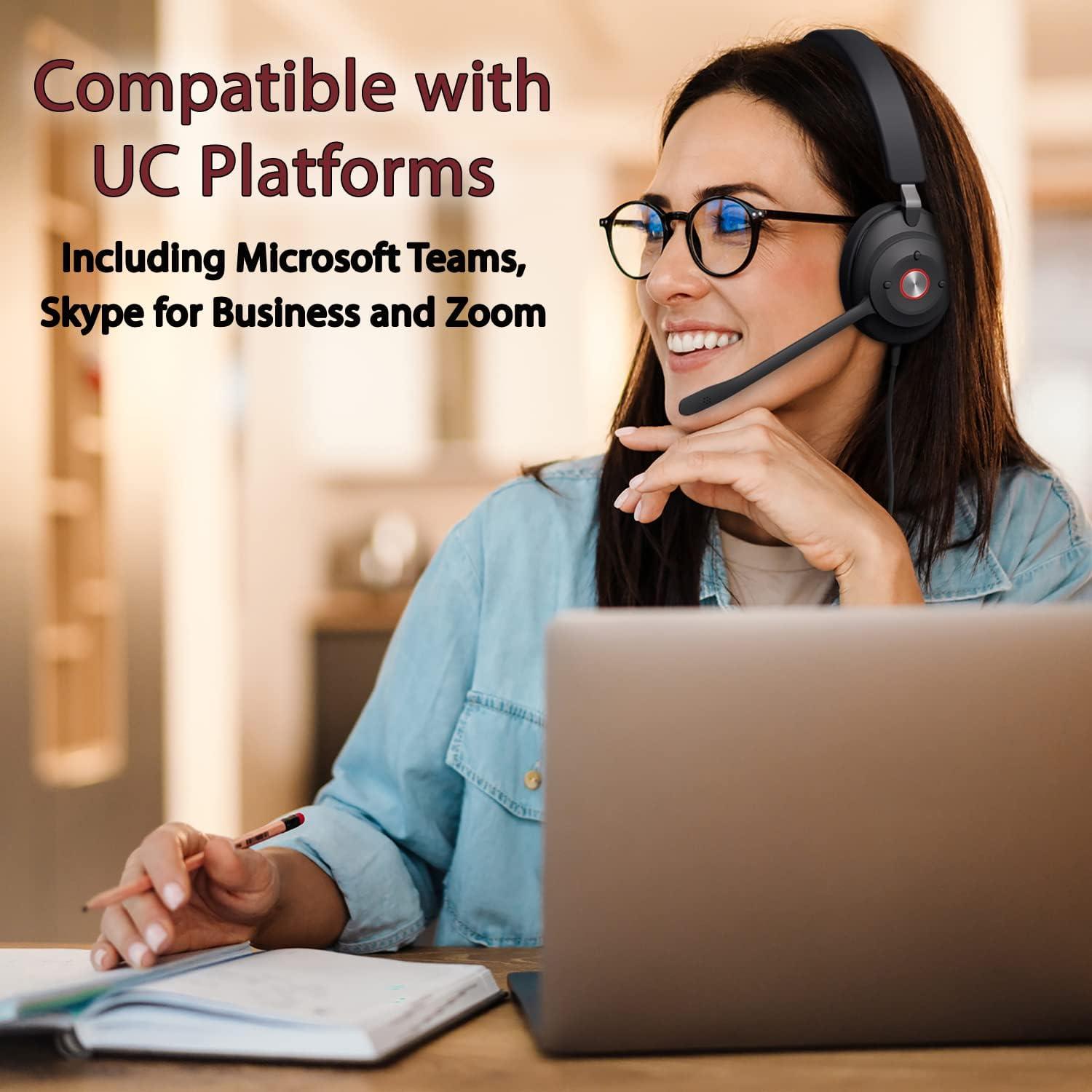 Auriculares USB Cyber Acoustics HS-2000 con micrófono y cancelación de ruido