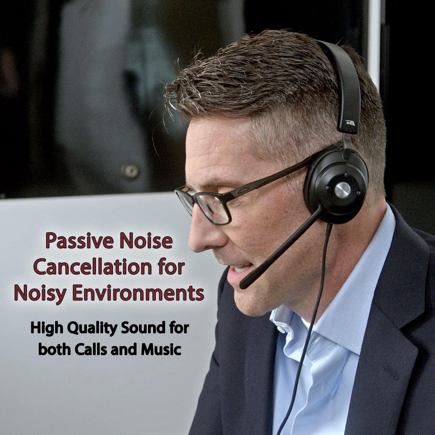 Auriculares USB Cyber Acoustics HS-2000 con micrófono y cancelación de ruido