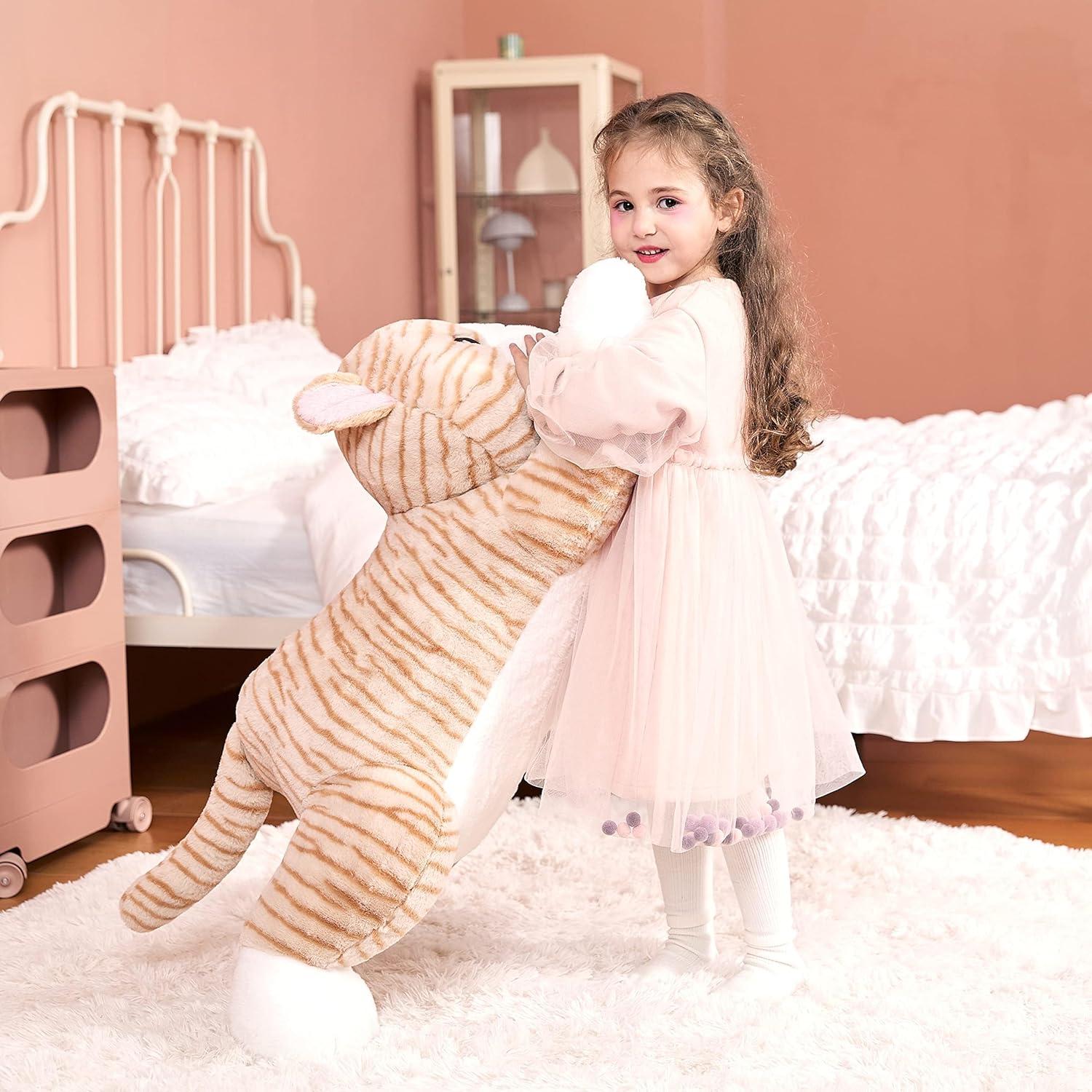 IKASA Gato de Peluche Gigante 77.8x30x25cm Naranja