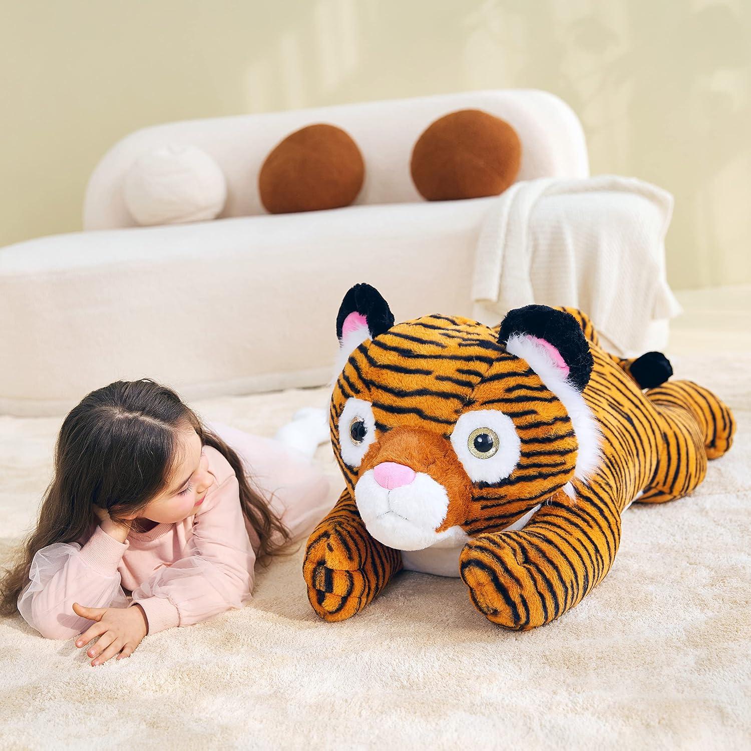 IKASA Tigre de Peluche Gigante 76 cm Suave y Esponjoso