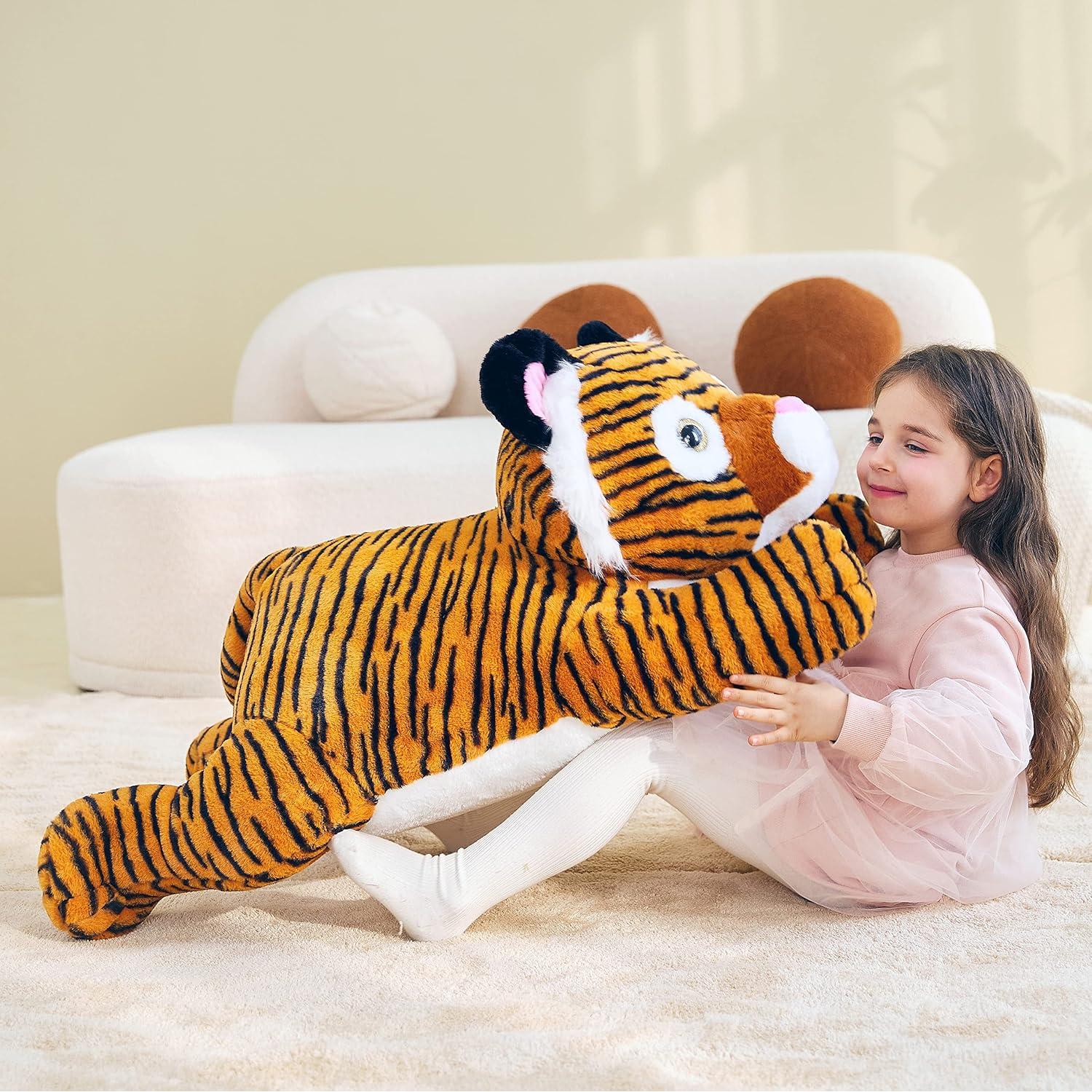 IKASA Tigre de Peluche Gigante 76 cm Suave y Esponjoso