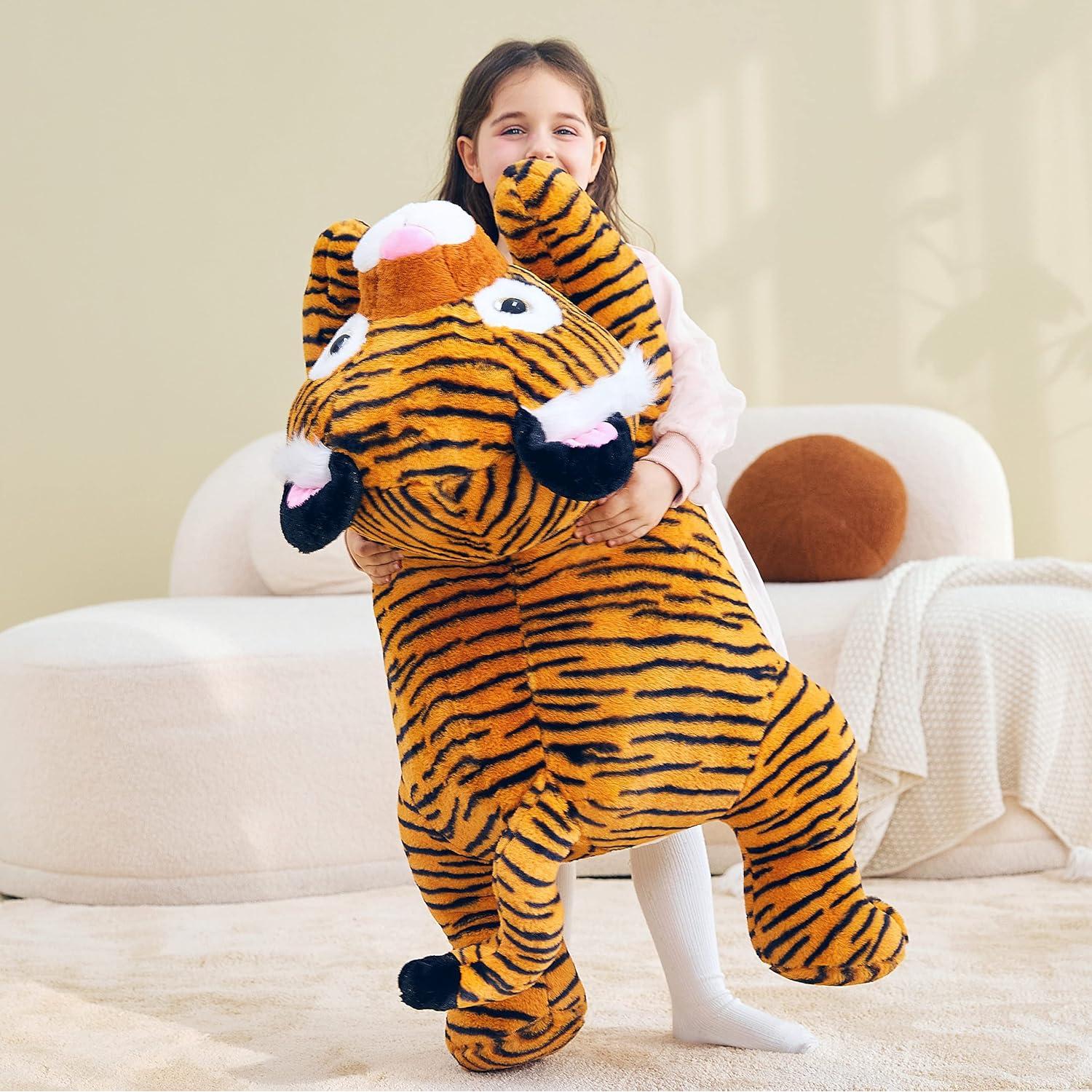 IKASA Tigre de Peluche Gigante 76 cm Suave y Esponjoso