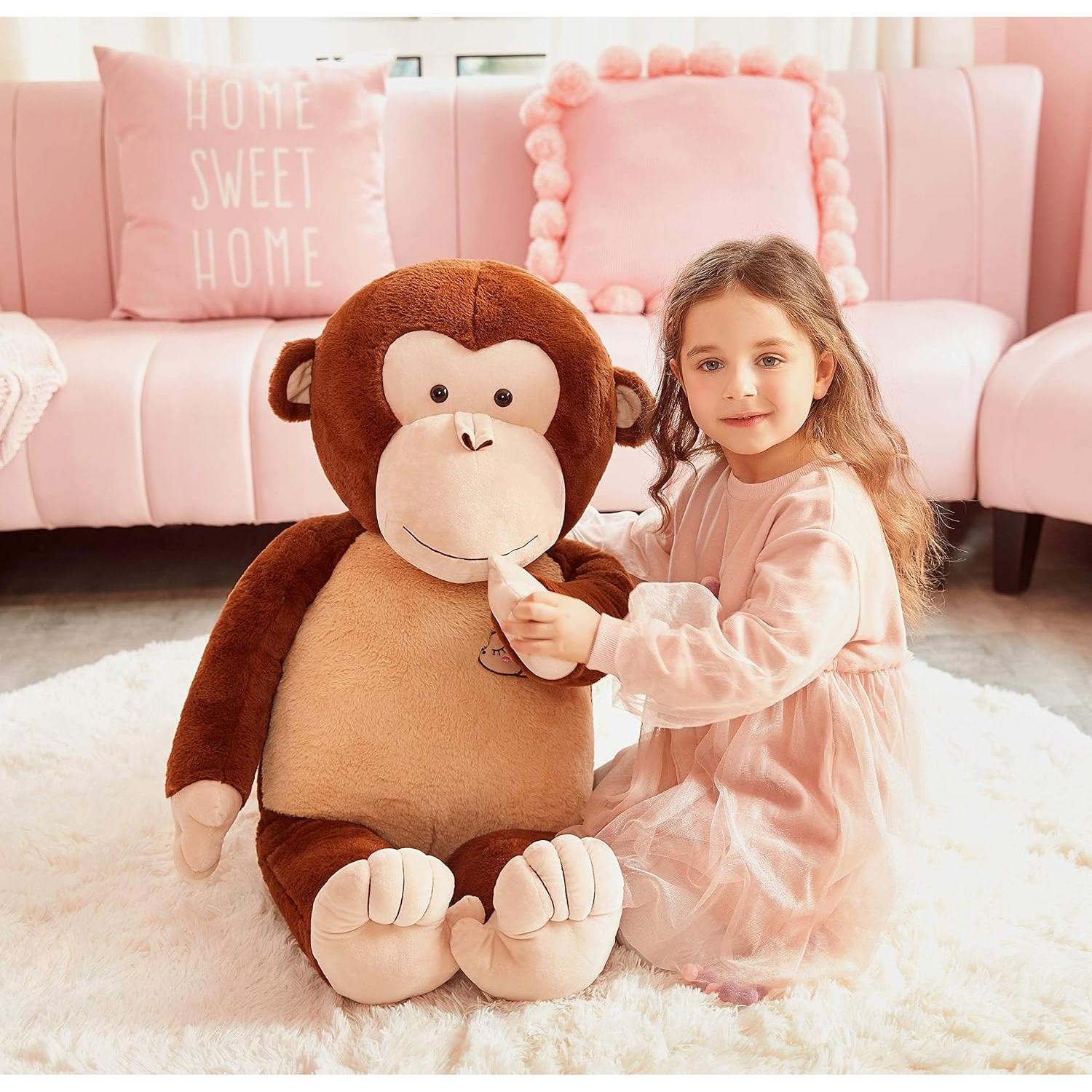 Mono de Peluche Gigante IKASA 77.8 cm Suave y Lavable